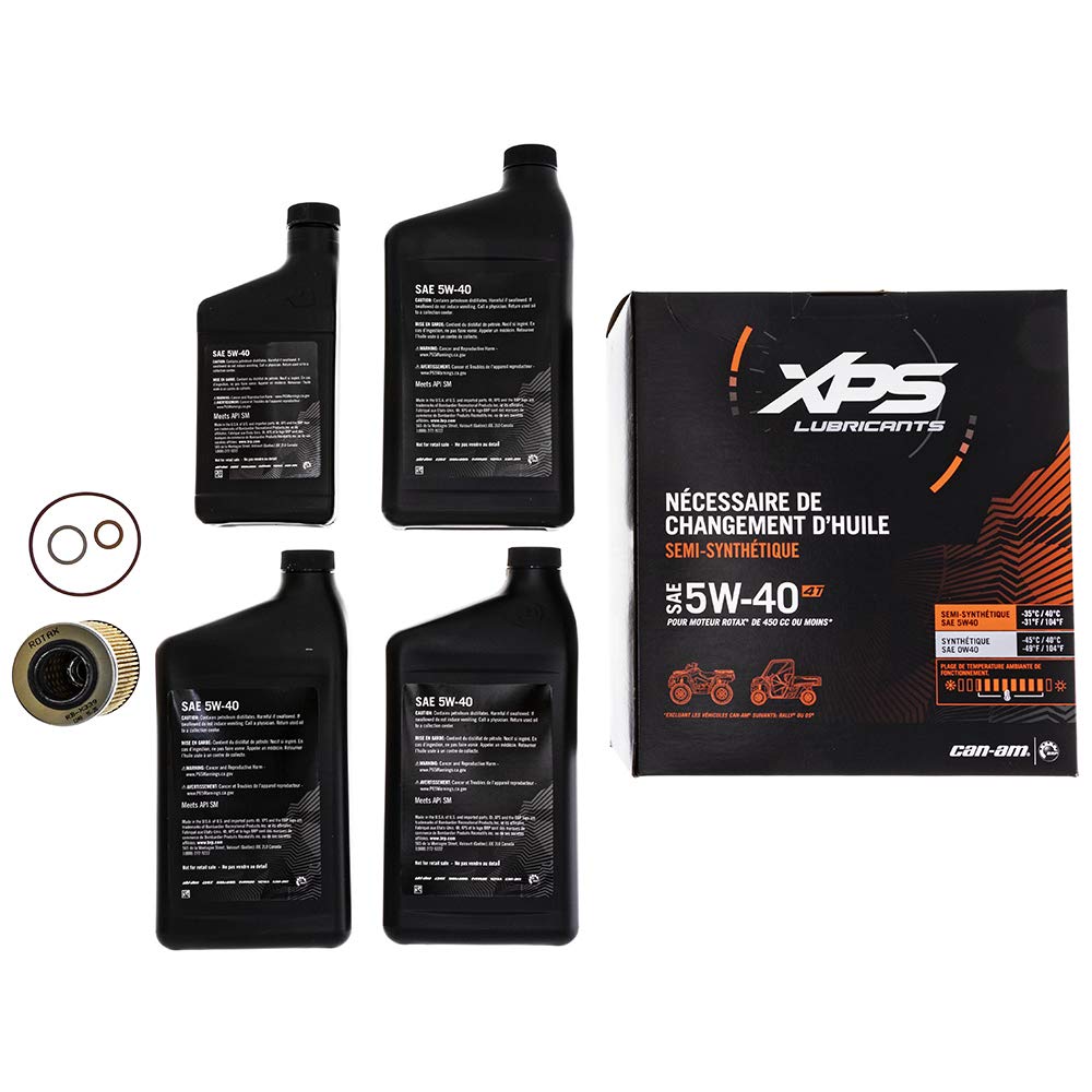 Can-Am Off-Road 4T 5W-40 Synthetic Blend Oil Change Kit For Rotax 450 Cc Or Less