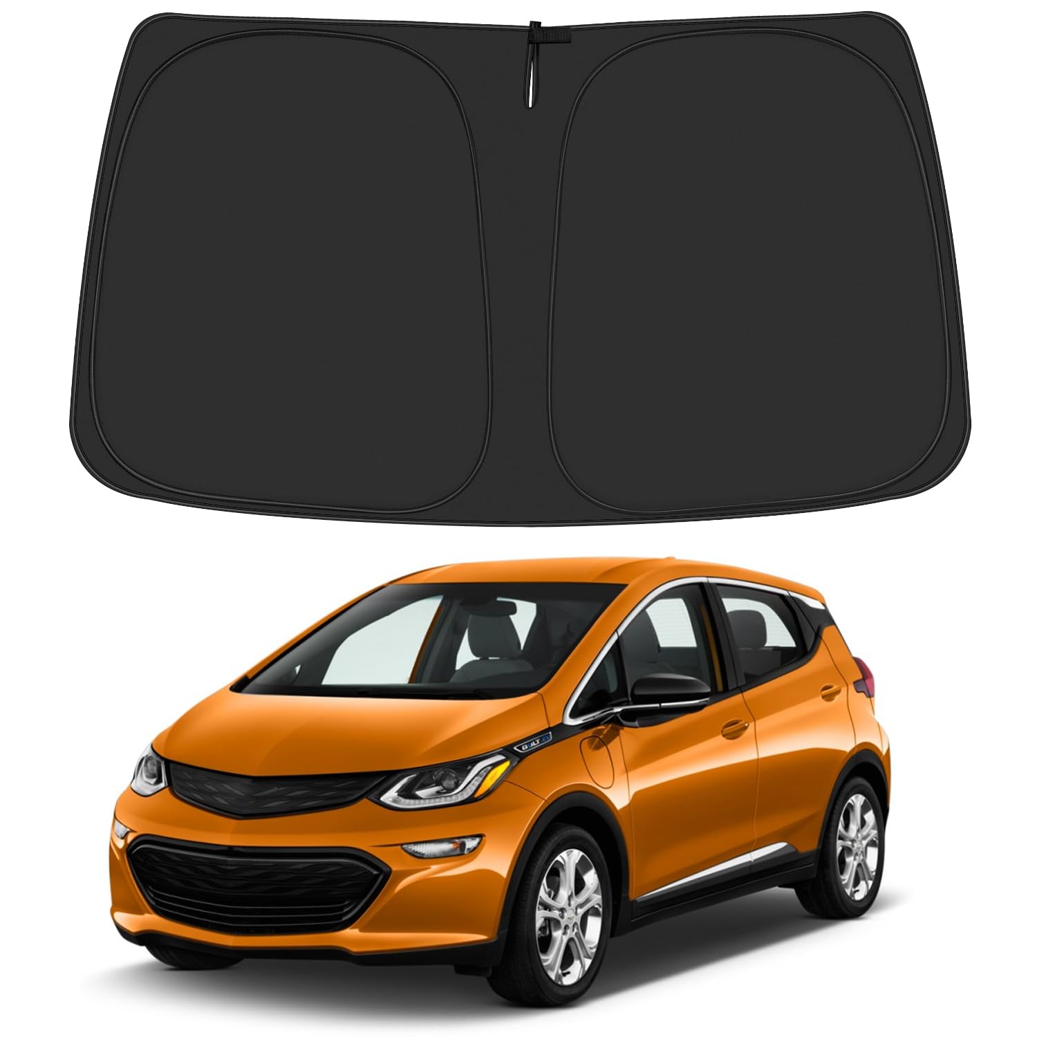 ULROLIT Windshield Sun Shade for 2017-2025 Chevy Bolt EV Hatchback Accessories (NOT for Bolt EUV), Foldable Window Sunshade Sun 