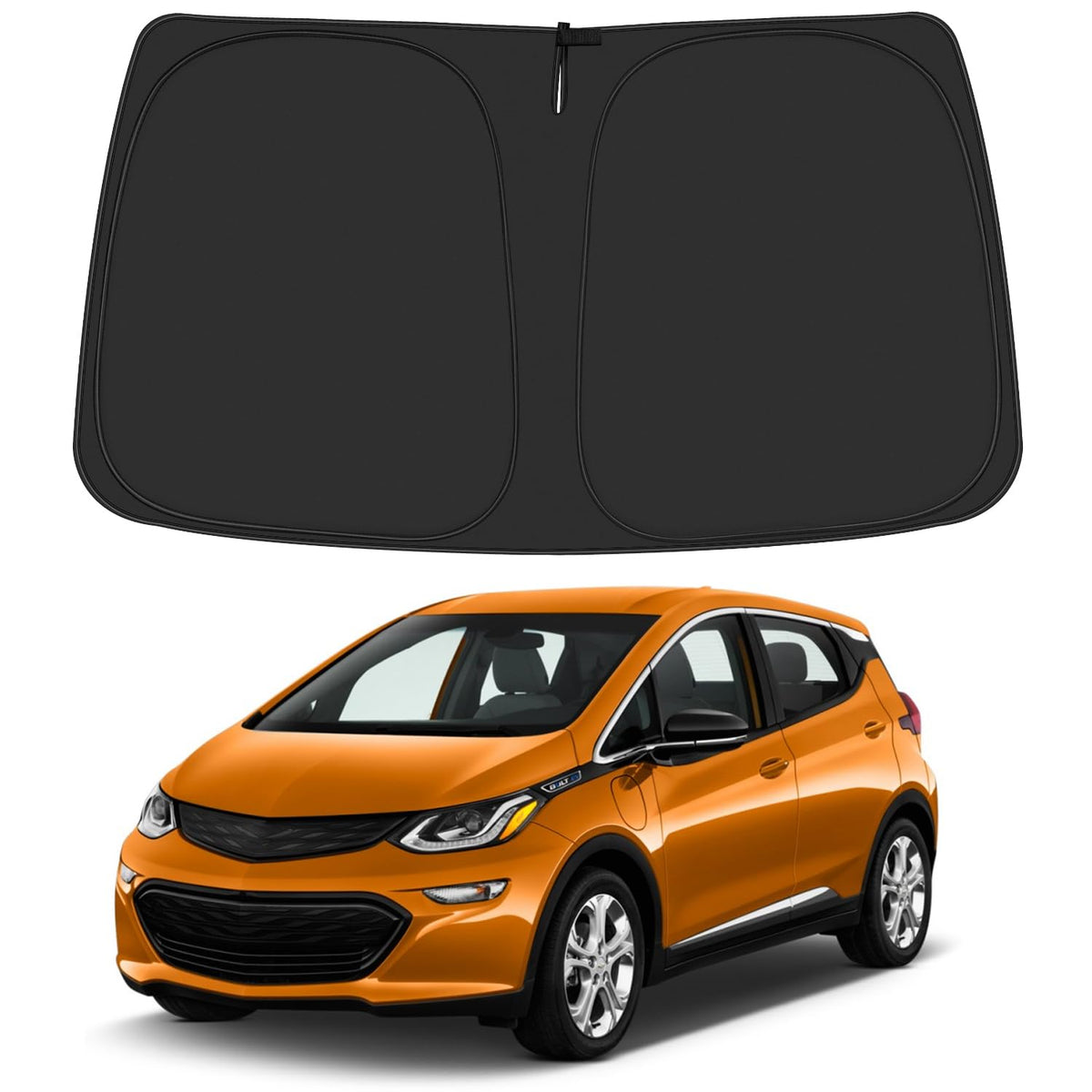 ULROLIT Windshield Sun Shade for 2017-2025 Chevy Bolt EV Hatchback Accessories (NOT for Bolt EUV), Foldable Window Sunshade Sun 
