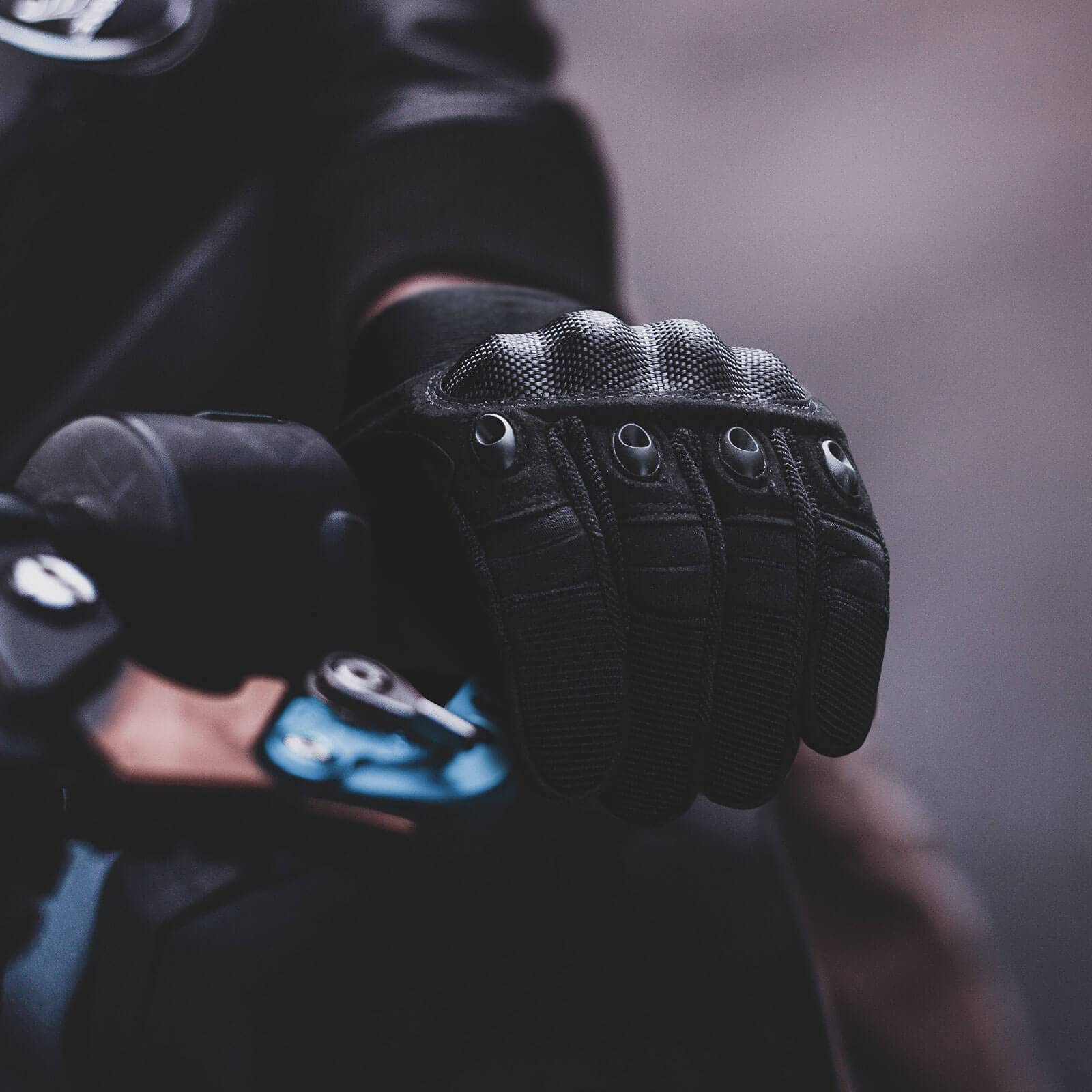 Cierto Motorcycle Gloves For Men And Women | Touch Screen Hard Knuckle Gloves | Breathable & Anti-Slip Gloves With Adjustable Wrist For Motorcycling/Atv/Motocross