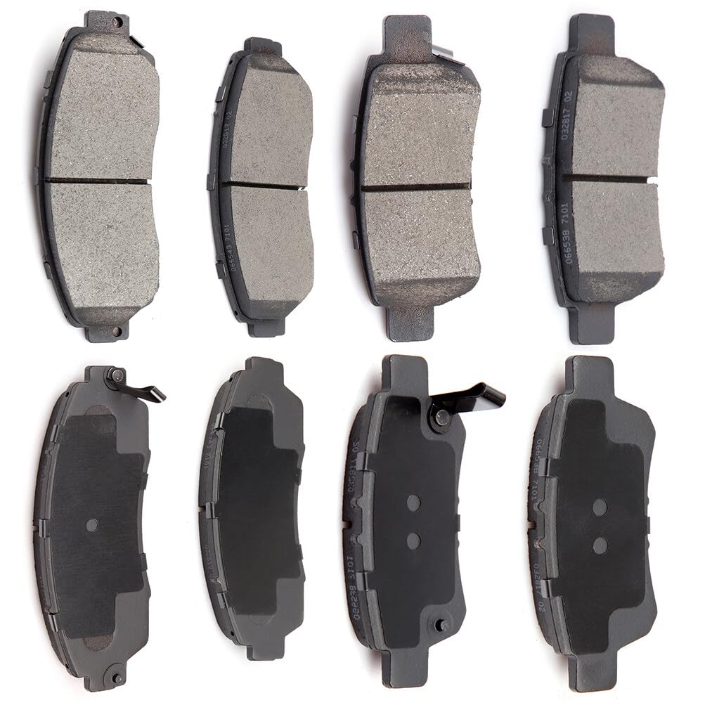 Automuto 8Pcs Front & Rear Ceramic Disc Brake Pads Set D1088 D1521 For Honda Odyssey 2005-2010