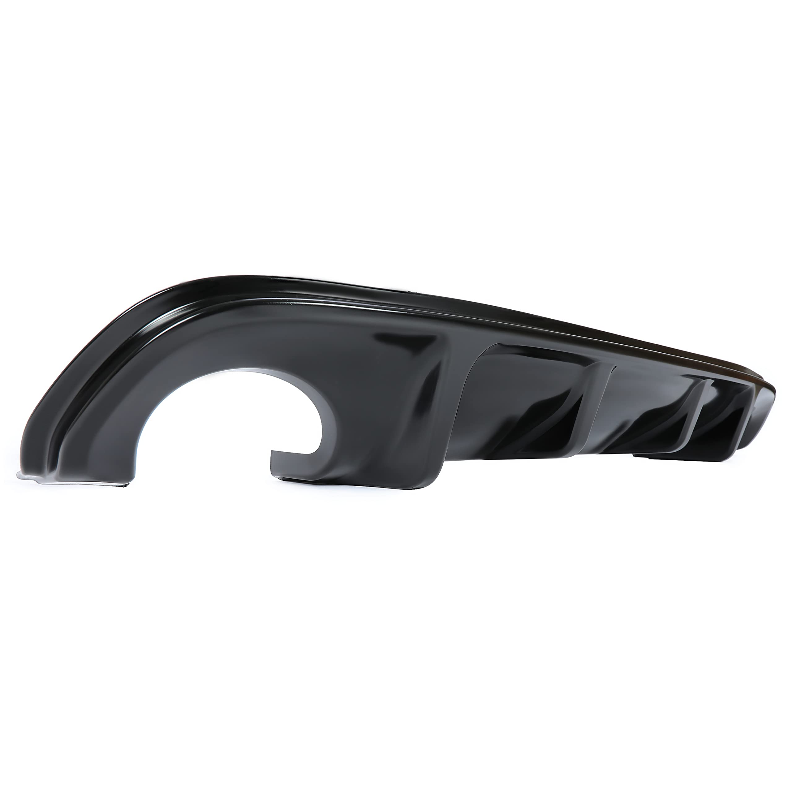 Kuafu Rear Diffuser Compatible With 2014-2017 Infiniti Q50 4 Door Lip Bumper Splitter Spoiler Plastic Gloss Black