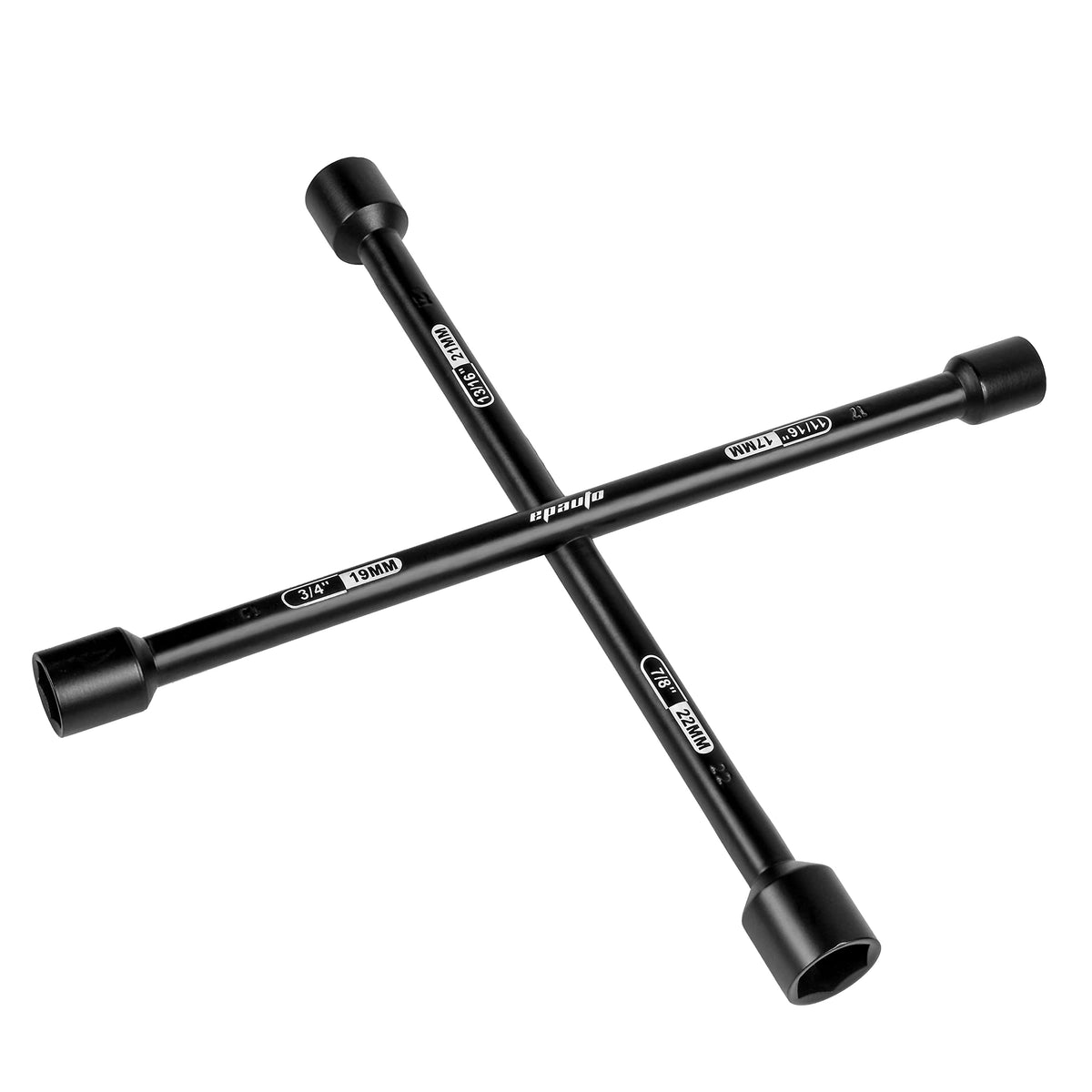 Epauto 14'' Heavy Duty Universal Lug Wrench, 4-Way Cross Wrench, Black