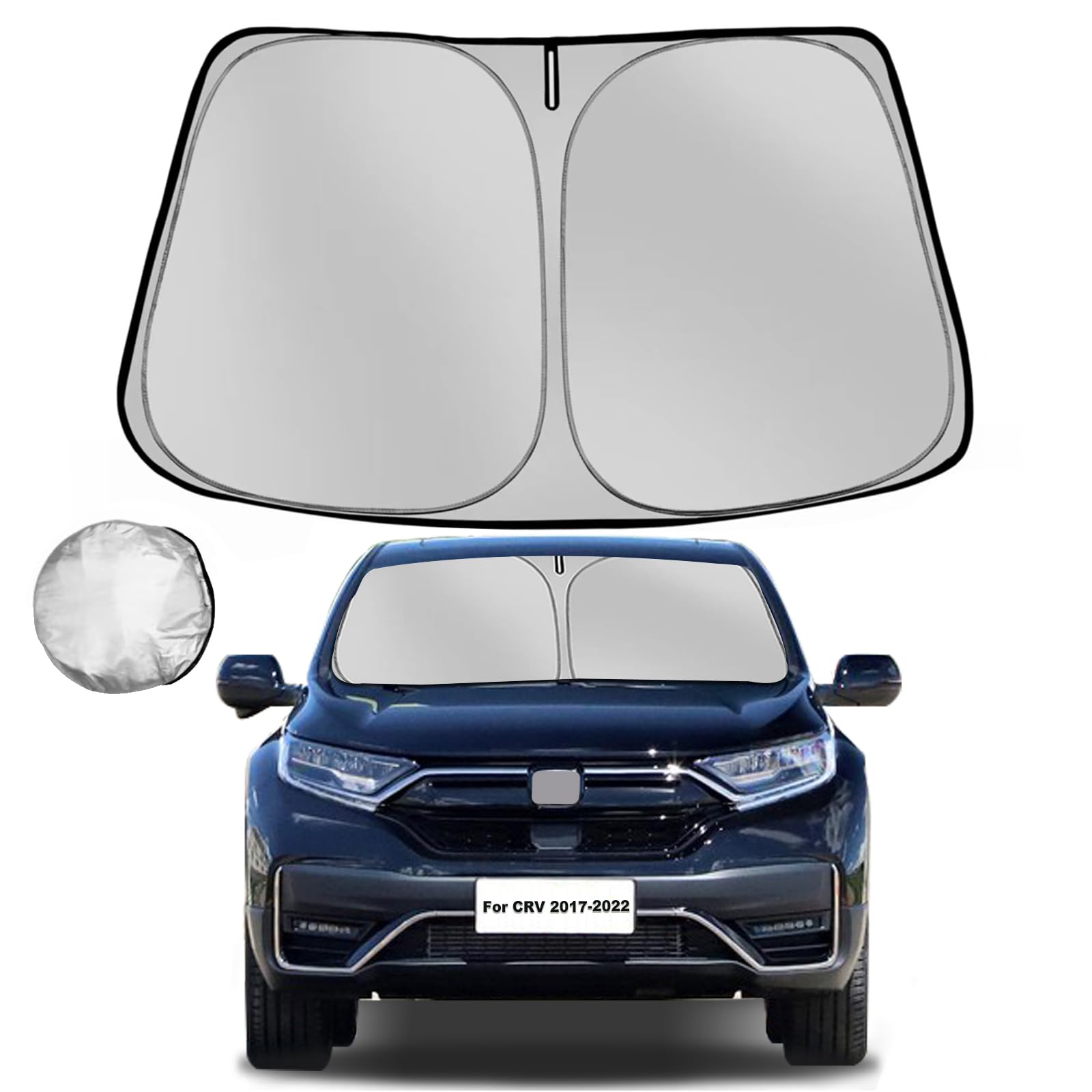 Fonowka Windshield Sun Shade For Crv 2017-2022 Cr-V Suv Foldable Sun Sunshade For Car Front Window Blocks Uv Rays And Heat Autom