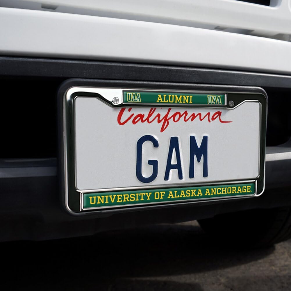 GRAPHICS & MORE University of Alaska Anchorage Alumni License Plate Metal Frame - Full Size, Seawolves Color