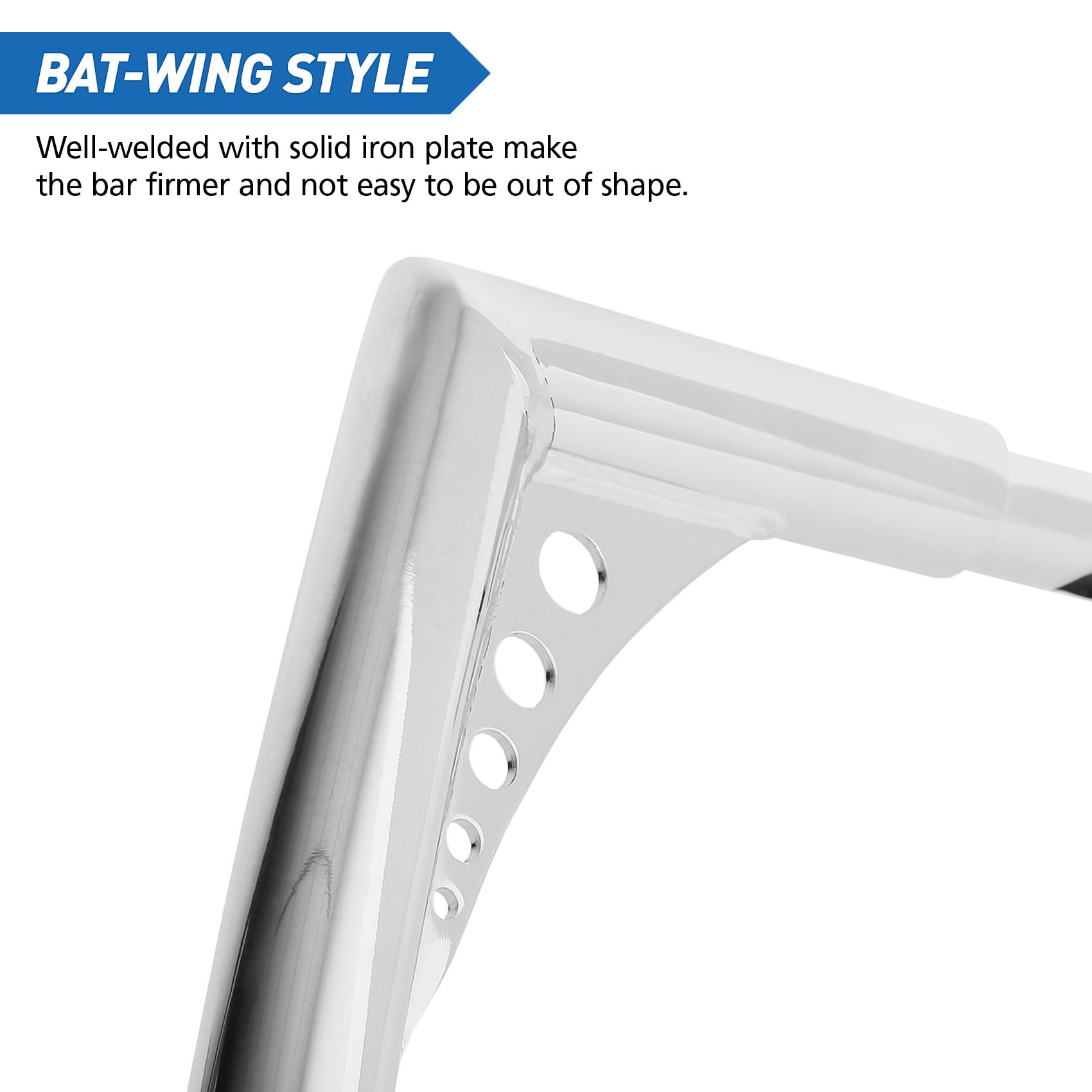 Xfmt Motorcycle Chrome 12'' Rise Ape Hangers Bar 1-1/4'' Batwing Handlebar For Harley Sportster Xl Softail Dyna Road King