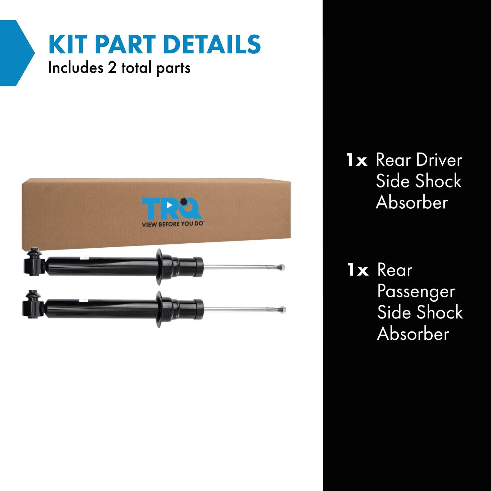 Trq Rear Shock Absorber Set Compatible With 2011-2016 Bmw 528I 2012-2016 528I Xdrive 2014-2016 535D 535D Xdrive 535I 535I Xdrive