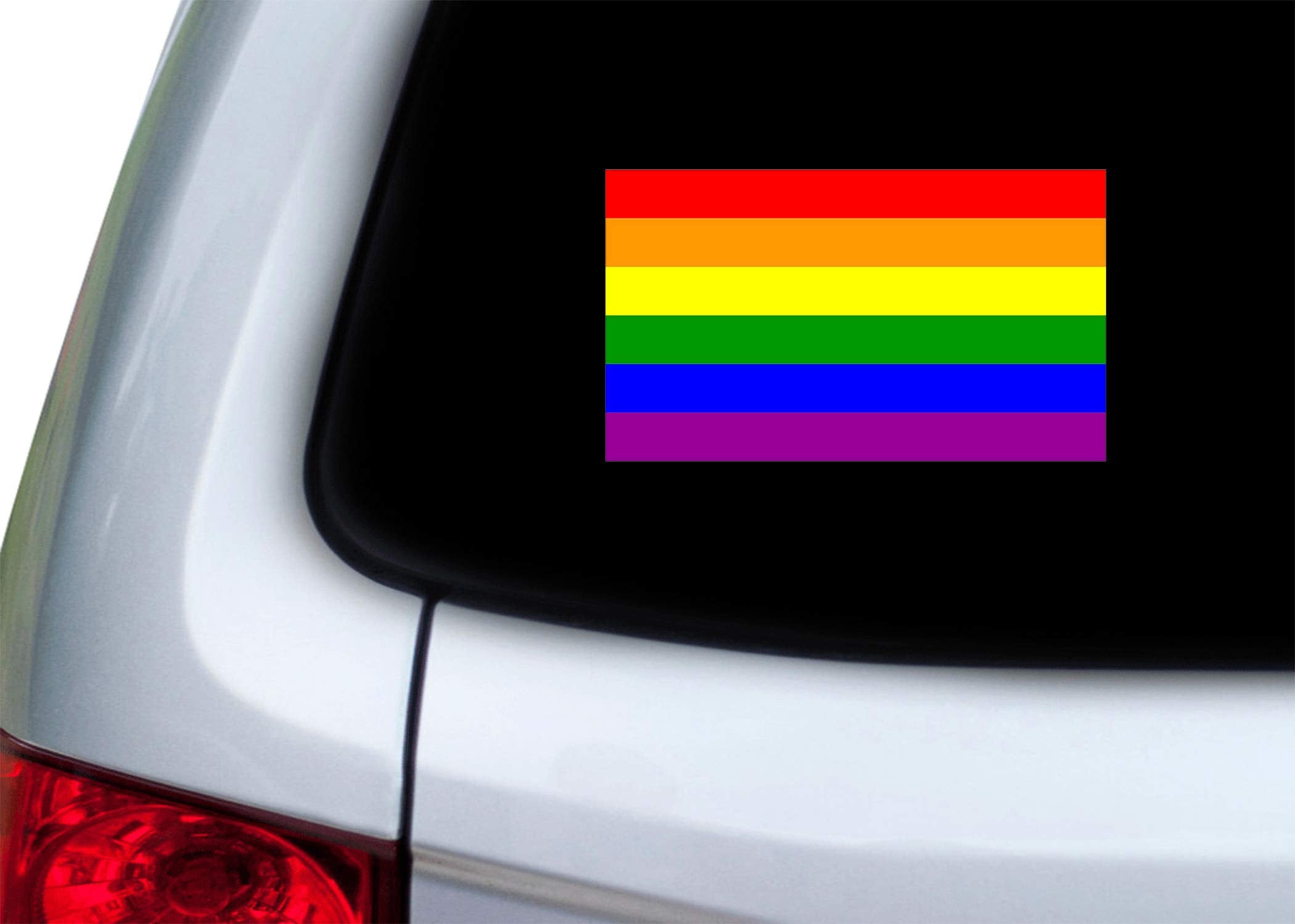 Rogue River Tactical LGBT Rainbow Flag Sticker - Vinyl Car Decal (5x3") for Gay Pride Support