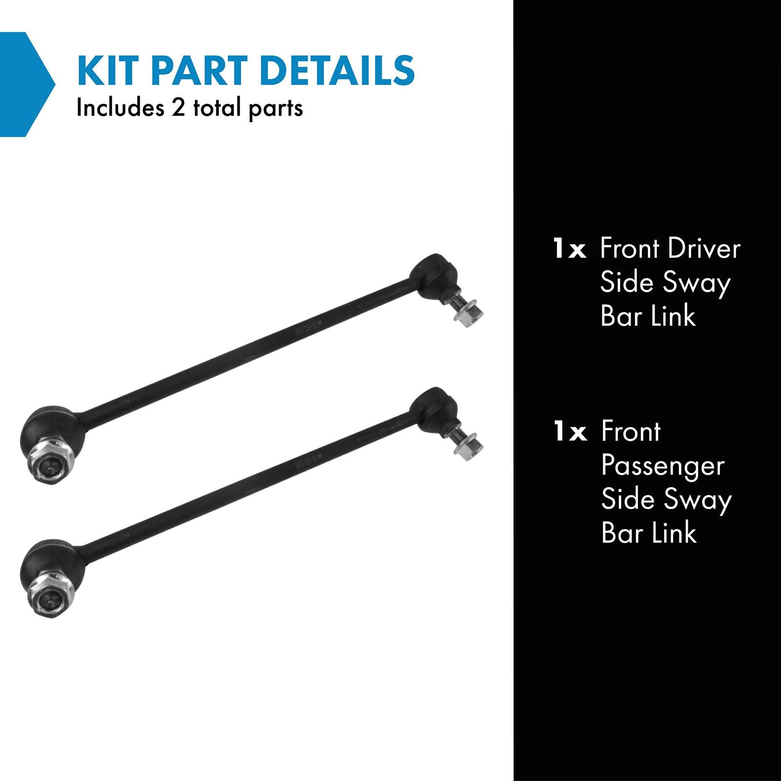 Trq Front Sway Bar Stabilizer Link Set Compatible With 2007-2008 Hyundai Entourage 2006-2014 Kia Sedona