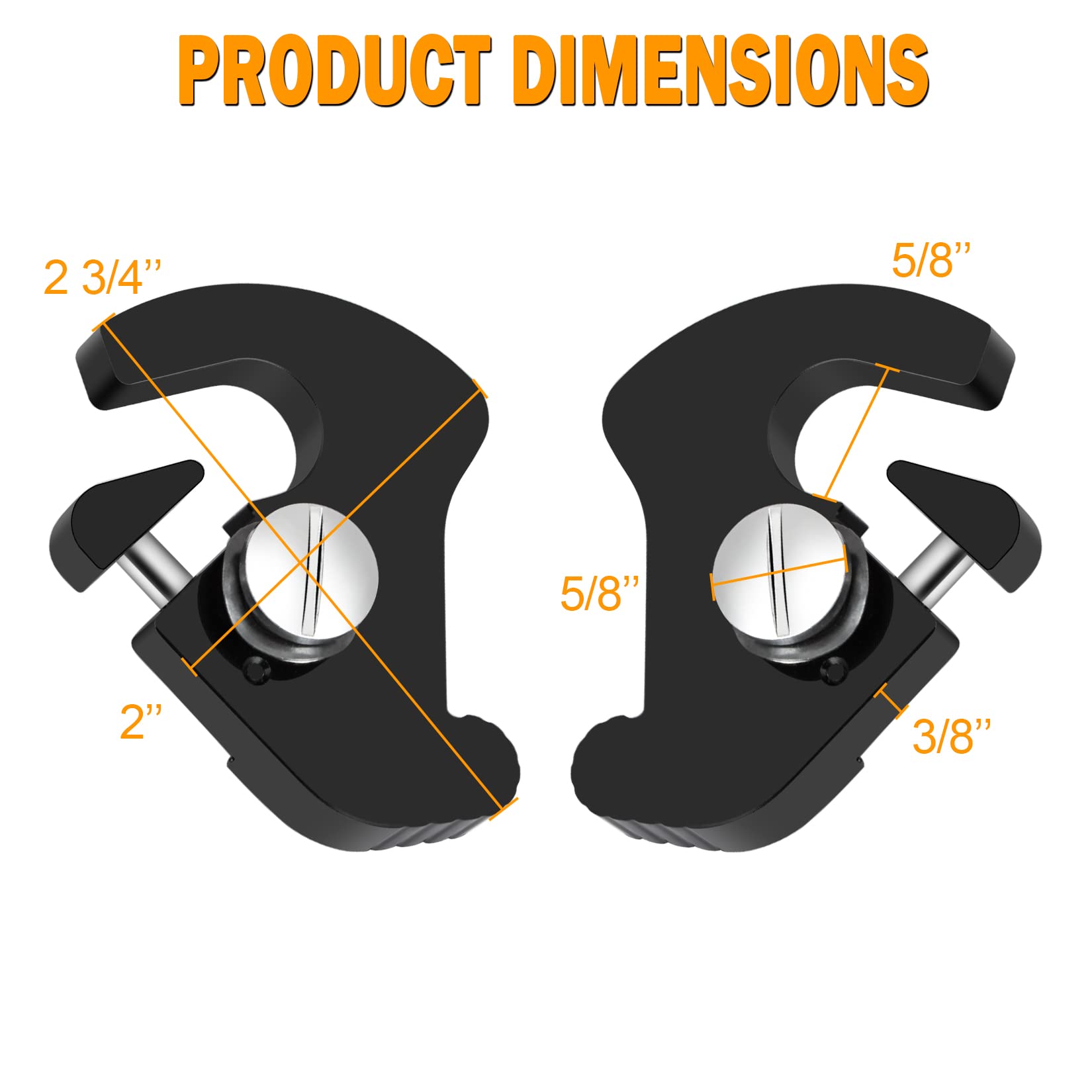 PBYMT Black Detachable Mounting Luggage Rack Latch Clips Compatible for Harley Davidson Softail Sportster Touring Street Glide R