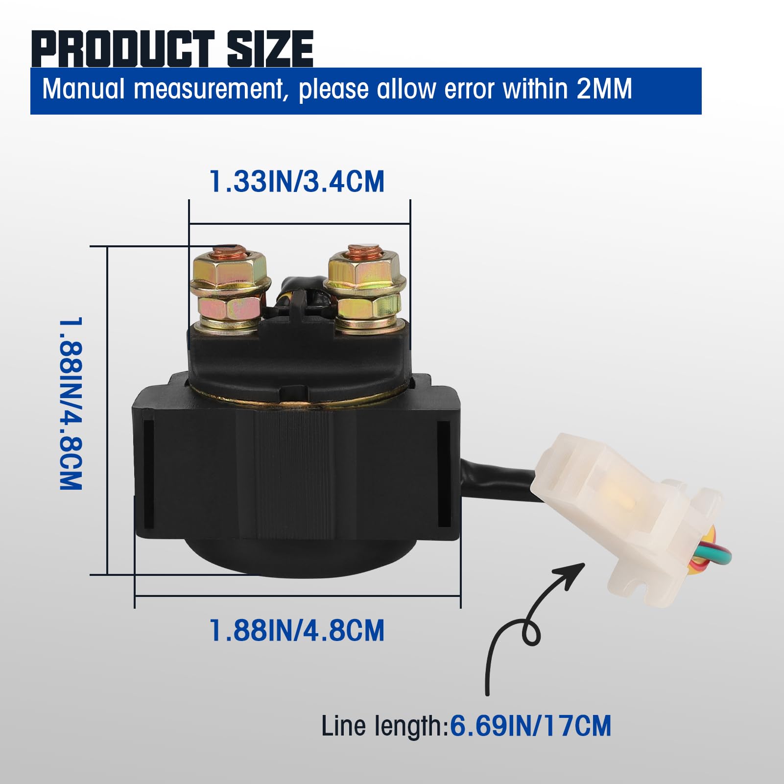 Sollon Starter Solenoid Relay For Honda Trx 300 Fourtrax 300 1988-2000 Yamaha Warrior 350 Yfm350 1987-2004 Big Bear 350 Wolverin
