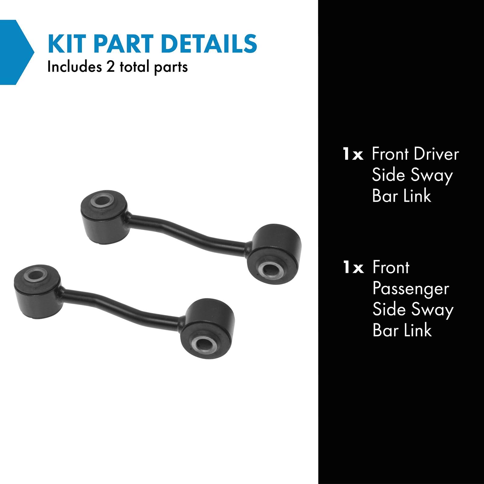 Trq Front Sway Bar Stabilizer Link Set Compatible With 2002-2007 Jeep Liberty