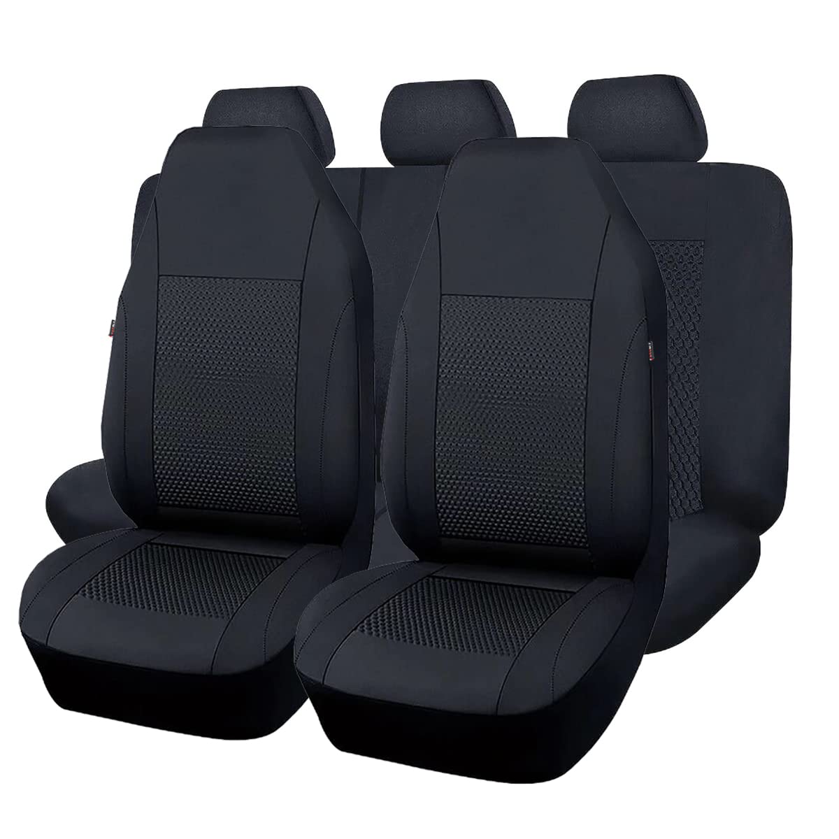 Flying Banner car seat Covers Full Set Velvet Cubic Massage New Protector Breathable Rear Bench Split Black Gray Beige 40/60 50/