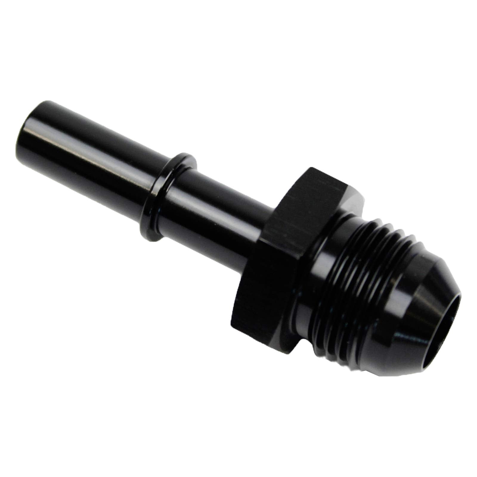 8An Male To 5/16 Sae Quick Disconnect Male Push-On Efi Fitting Fuel Rail Hose Line Adapter Aluminum Black