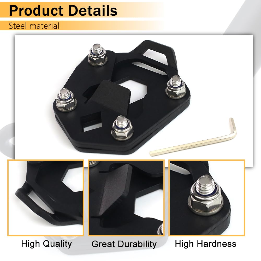 Rearace Motorcycle Kickstand Enlarger Compatible With Royal Enfield Himalayan 2020-2023, Foot Side Stand Enlarger Kickstand Extension