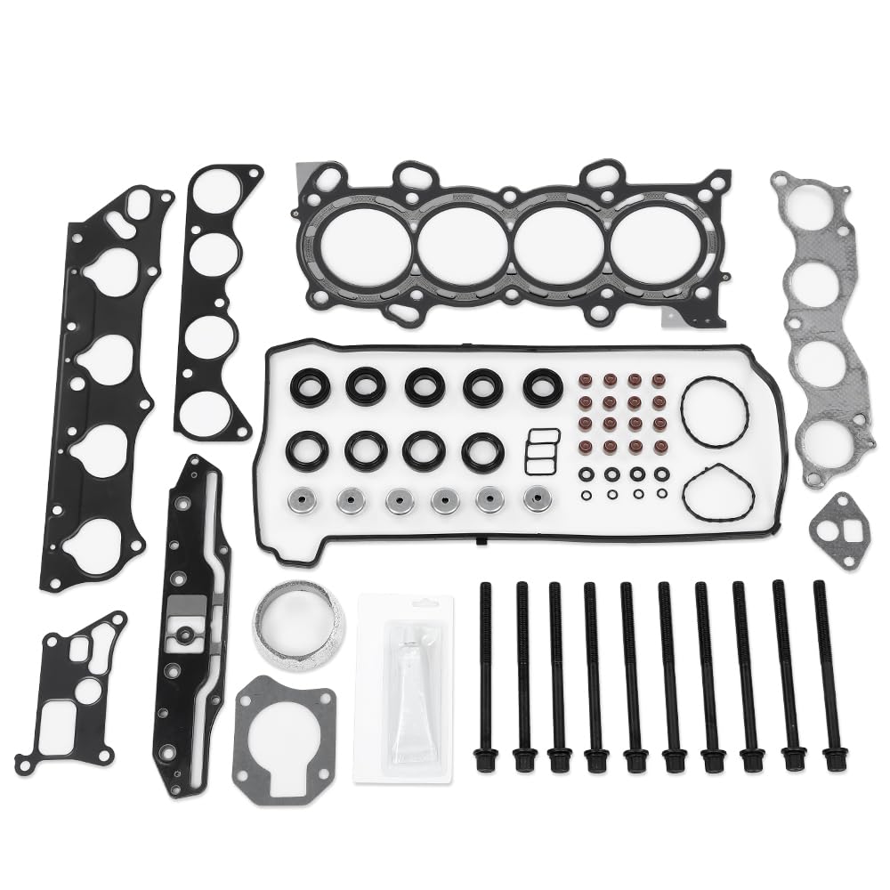 PIT66 Head Gasket Set Bolts Compatible with Honda Accord 2.4L 2003-2005,Fit Honda Element 2.4L 2003-2006 HS26243PT ES71333