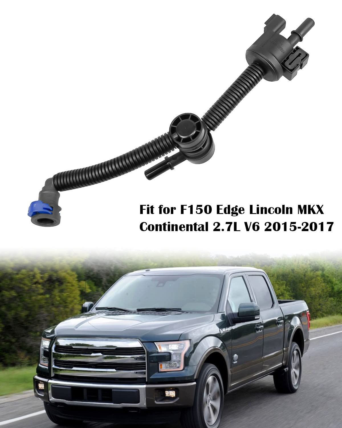 Fuel Line Bracket with Purge Solenoid Valve Fit for Ford F-150 Edge Explorer Lincoln Aviator Replace GL3Z-9B325-B, FL3Z-9B325-A,