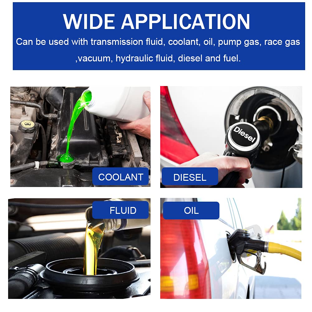 Byredio 6An Fuel Line 10Ft High Pressure Fuel Hose Fitting Kit Nylon Braided Stainless Steel Transmission Cooler For Oil,Gas, Fuel, Hydraulic