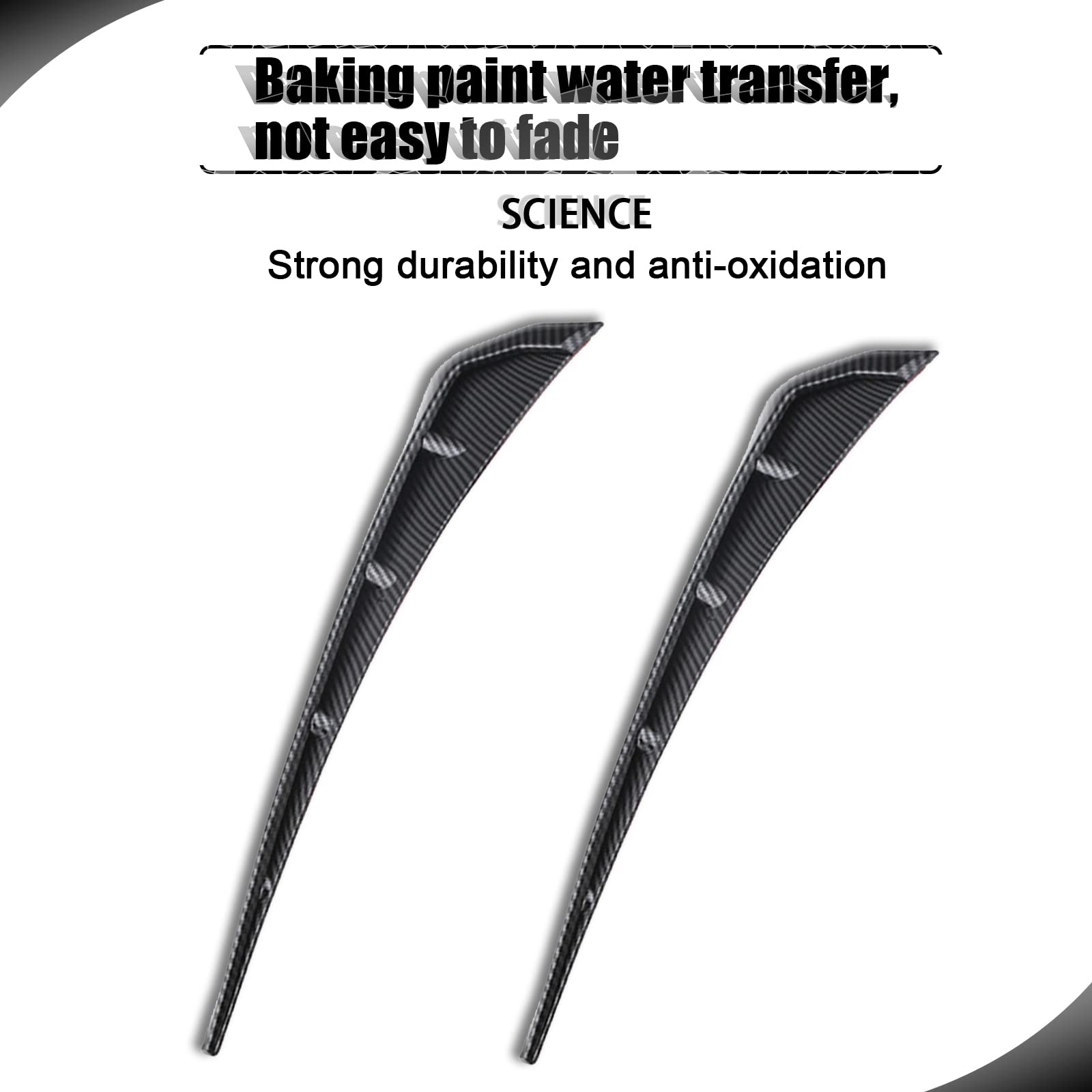 Miytsya 2 Pcs Car Fender Side Vents, Abs Carbon Fiber Spoiler, Fender Decorative Stickers, Air Flow Intake Hole Grille Auto Exte