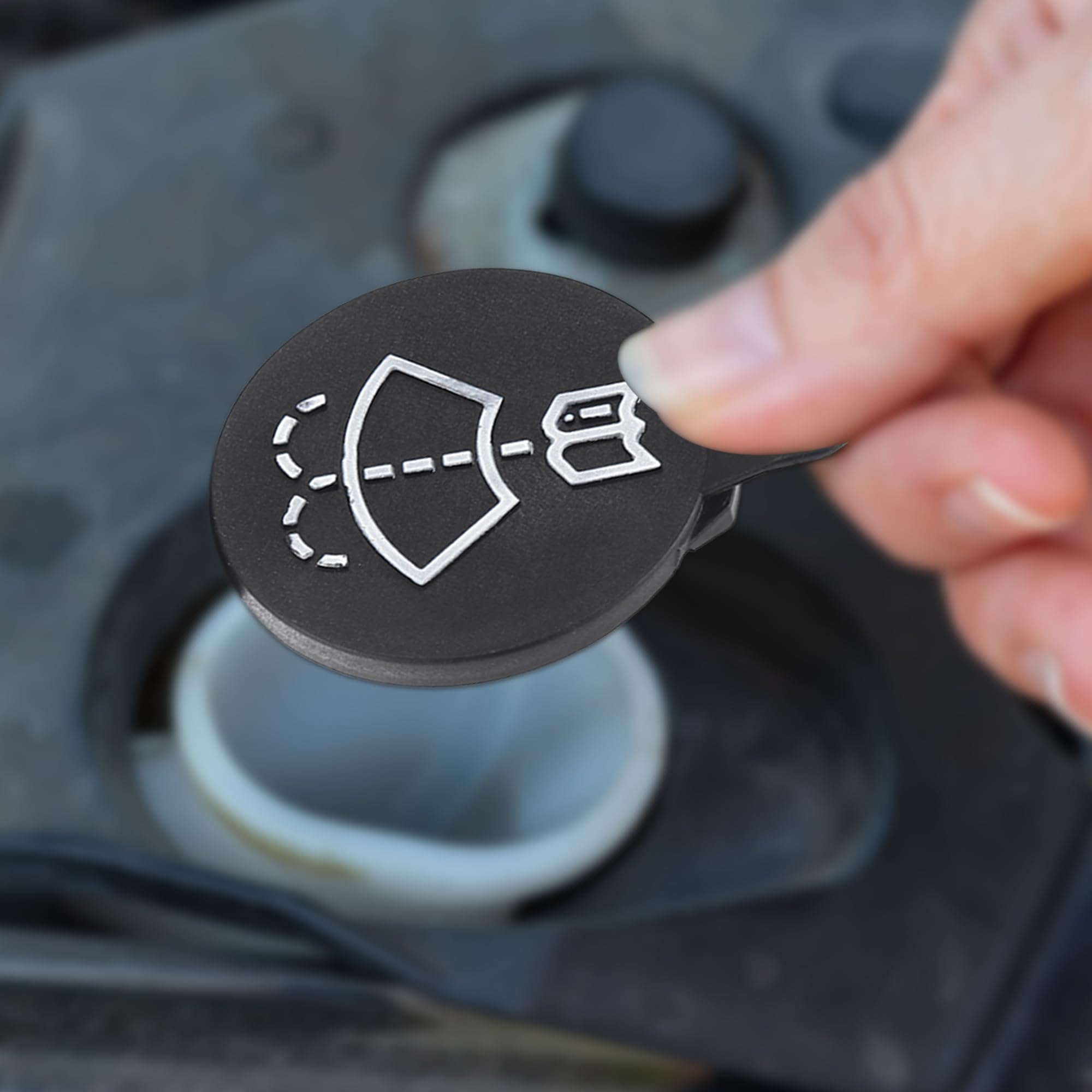 Acropix Windshield Washer Fluid Reservoir Bottle Tank Cap Fit For Buick Lacrosse For Cadillac Cts - Pack Of 1 Black