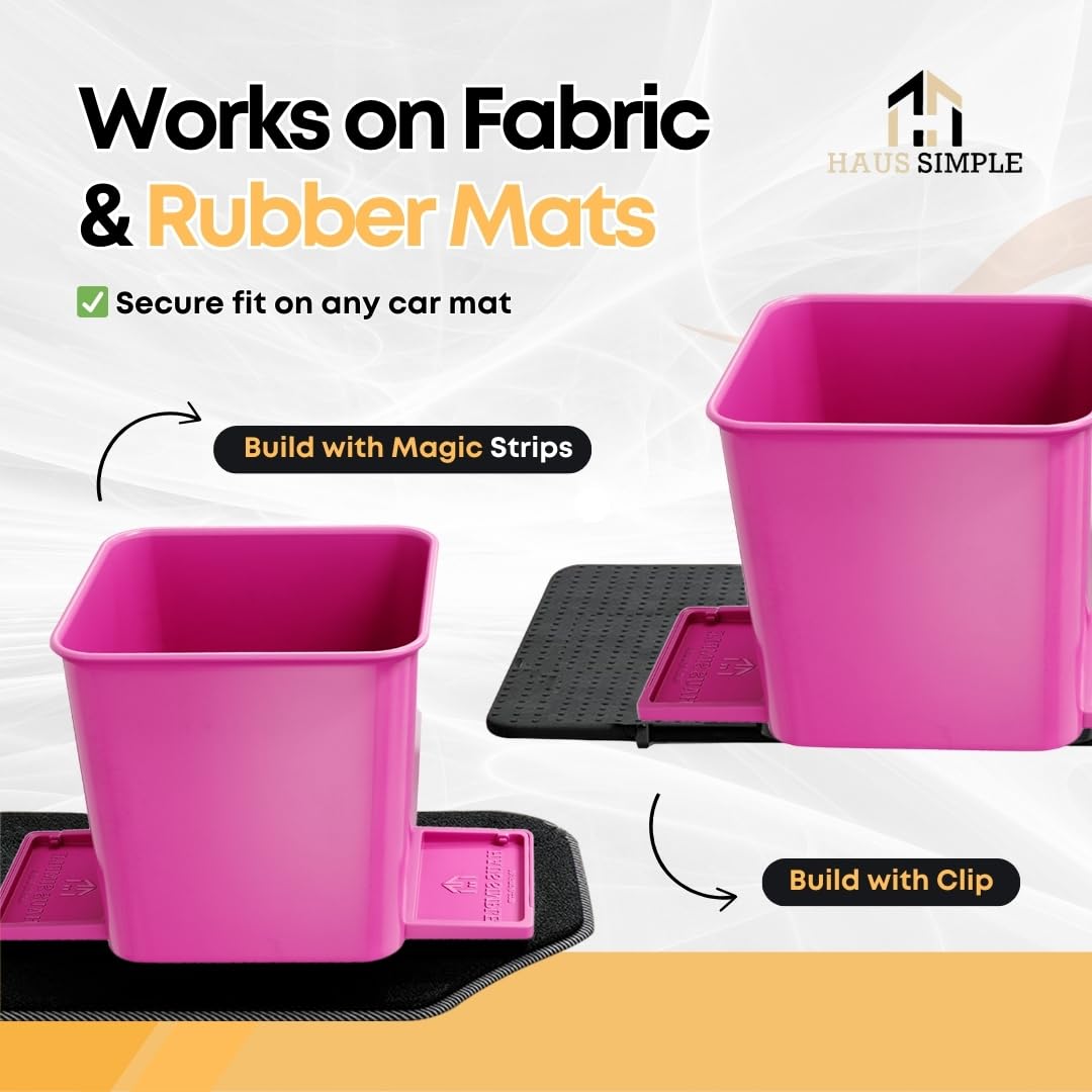 Car Trash Can For Vehicles Leakproof Compact Garbage Bin W/ Stability Flap, Anti-Slip Base, Portable Trash Holder For Cars, Truc