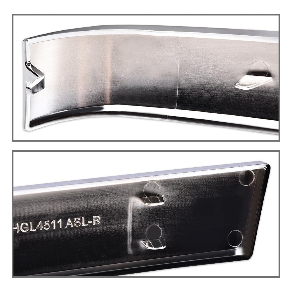 Pit66 Grille Trim Set, Compatible With 2003-2007 Chevy Silverado 1500 Classic Hd 2500 3500 Lh Rh Driver & Passenger Side, 2 Pcs,