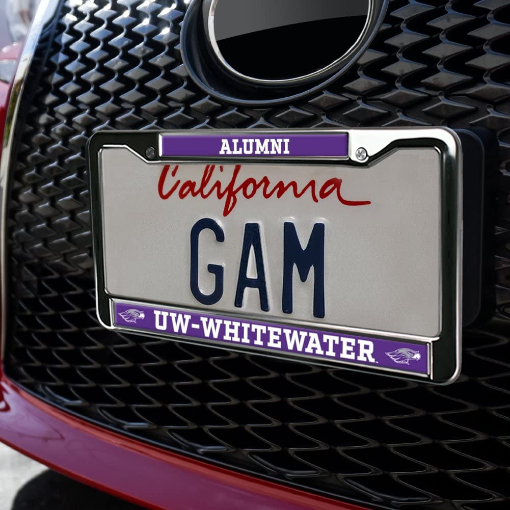 UW Whitewater Alumni Logo Full Size Standard License Plate Metal Frame