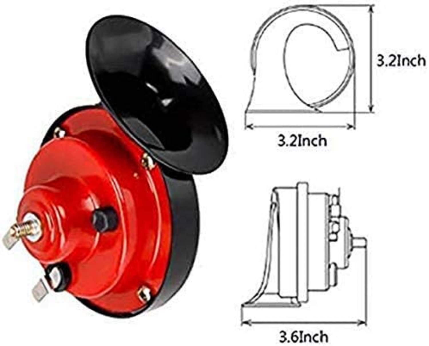 300db car horn ?2 pack? 12v waterproof double horn, used for trucks, trains and ships, electric snails for cars, motorcycles, al