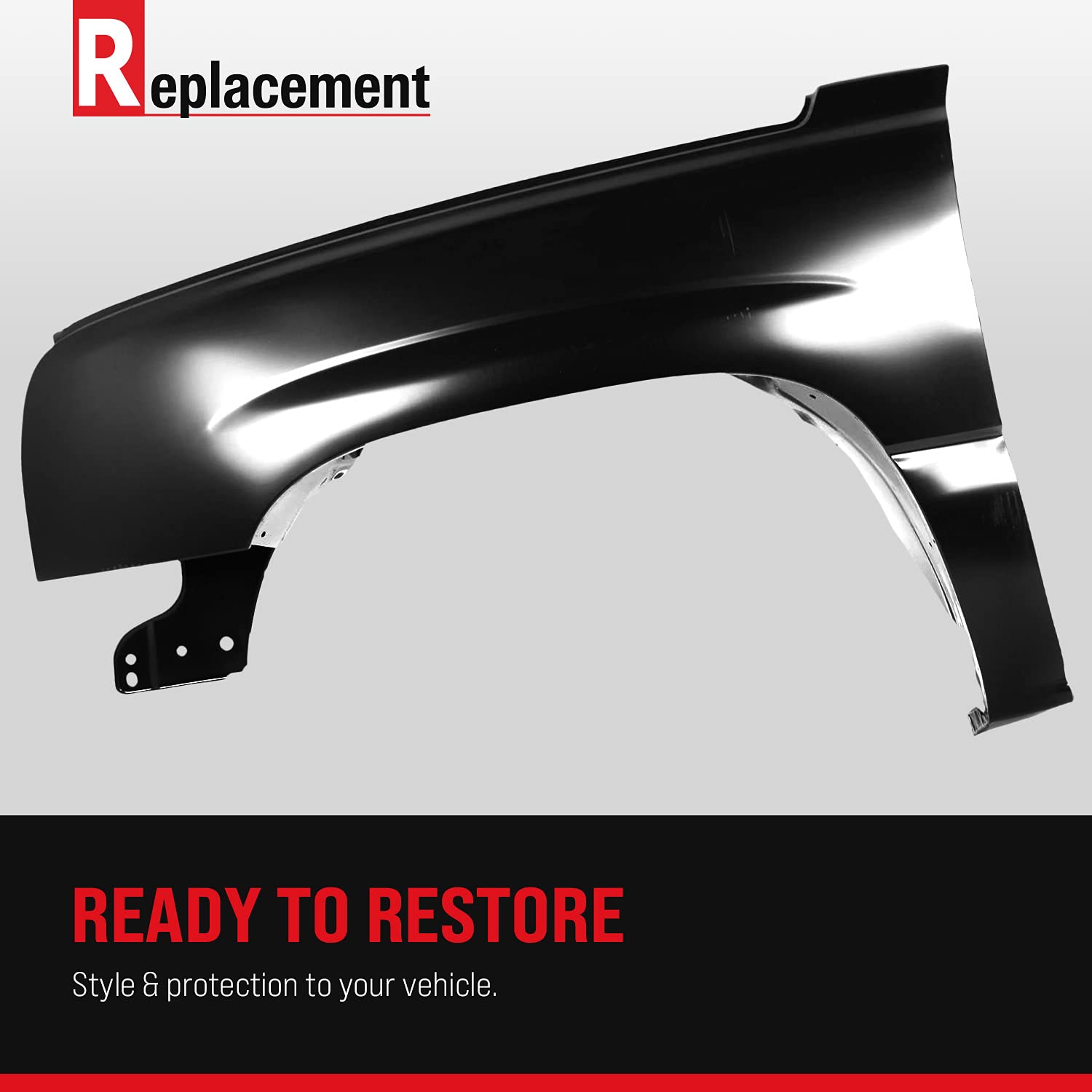 Evan Fischer Front, Driver Side Fender Primed Compatible With 2009-2010 Dodge RAM 1500 | 2010-2010 Dodge RAM 2500 3500 | 2011-2018 RAM 1500 2500 3500 1500 5500 | Includes 2019-2024 RAM 1500 Classic