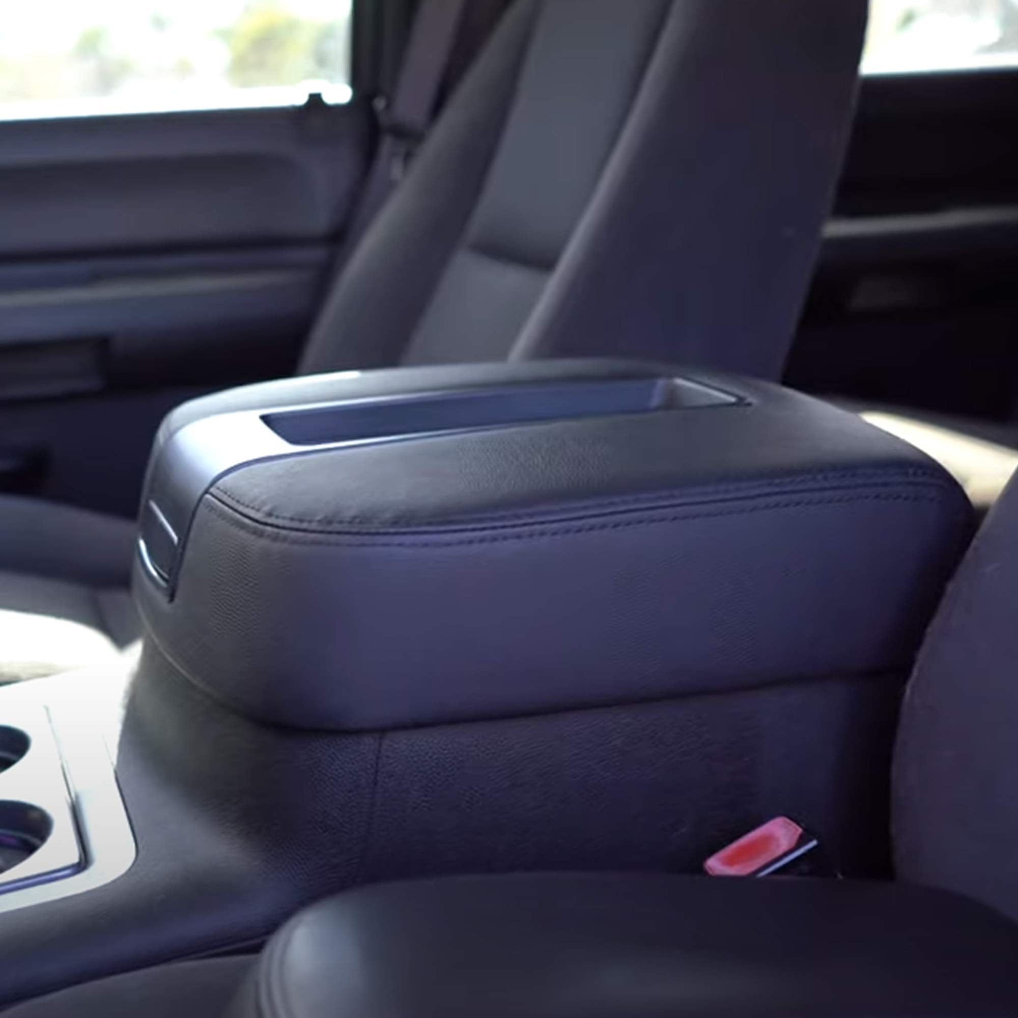 Dasbecan Center Console Lid Armrest Cover Compatible With 2007-2014 Avalanche Silverado Suburban 1500 2500 Yukon Sierra 2500Hd 3500Hd Armrest Center Console Cover Lid Kit 15217111(Black)