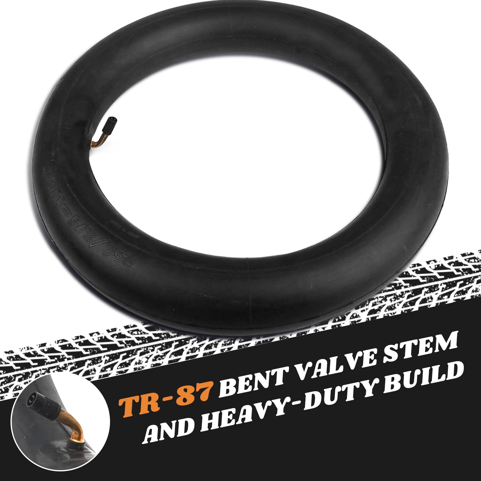 Ar-Pro 2.50/2.75-10 Dirt Bike Replacement Inner Tube Heavy Duty With Tr-87 Bent Valve Stem, Compatible For Honda Crf50 /Xr50, Ra