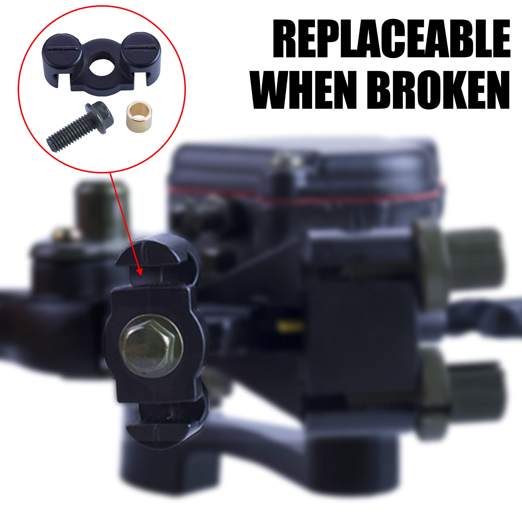 Mrelc 7/8'' Thumb Throttle With Dual Brake Lever Assy Compatible With 50Cc 90Cc 150Cc 250Cc Atv Quad Roketa Taotao Sunl Kazuma