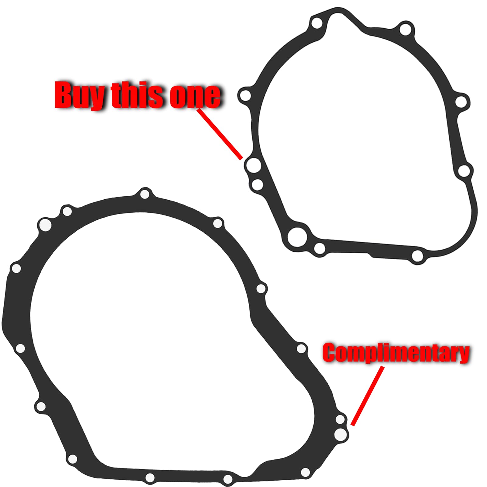 VPZMT Replacement Clutch Cover/Crankcase Cover Gasket for suzuki GSXR600 GSXR750 /GSX-R 600 GSX-R 750 2006-2020 (Suzuki GSXR-5)
