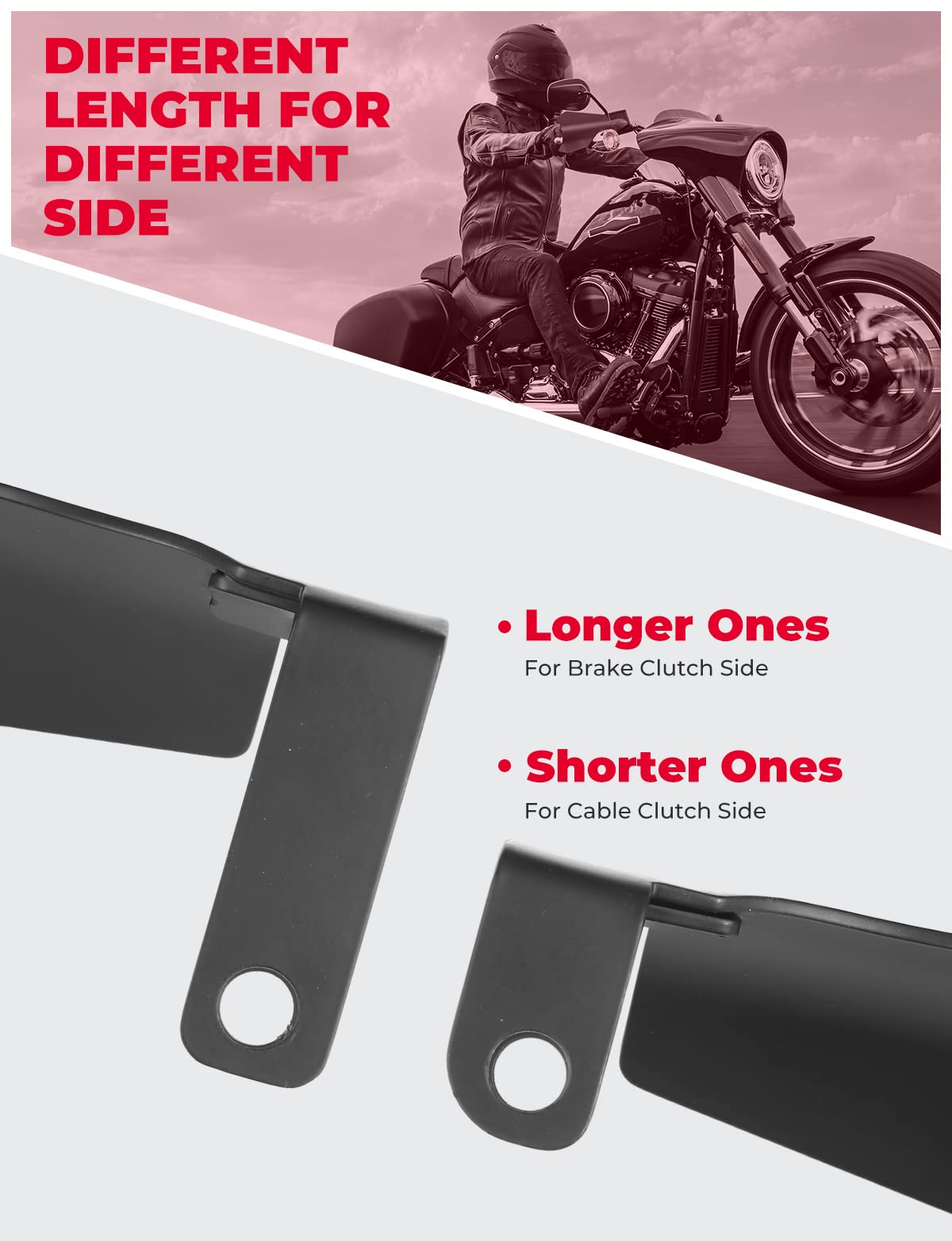 Kemimoto 1 Pair Motorcycle Handguards, Coffin Cut Hand Guard Hand Shields Compatible With 2012-2022 2023 Softail Fat Bob Slim Sp