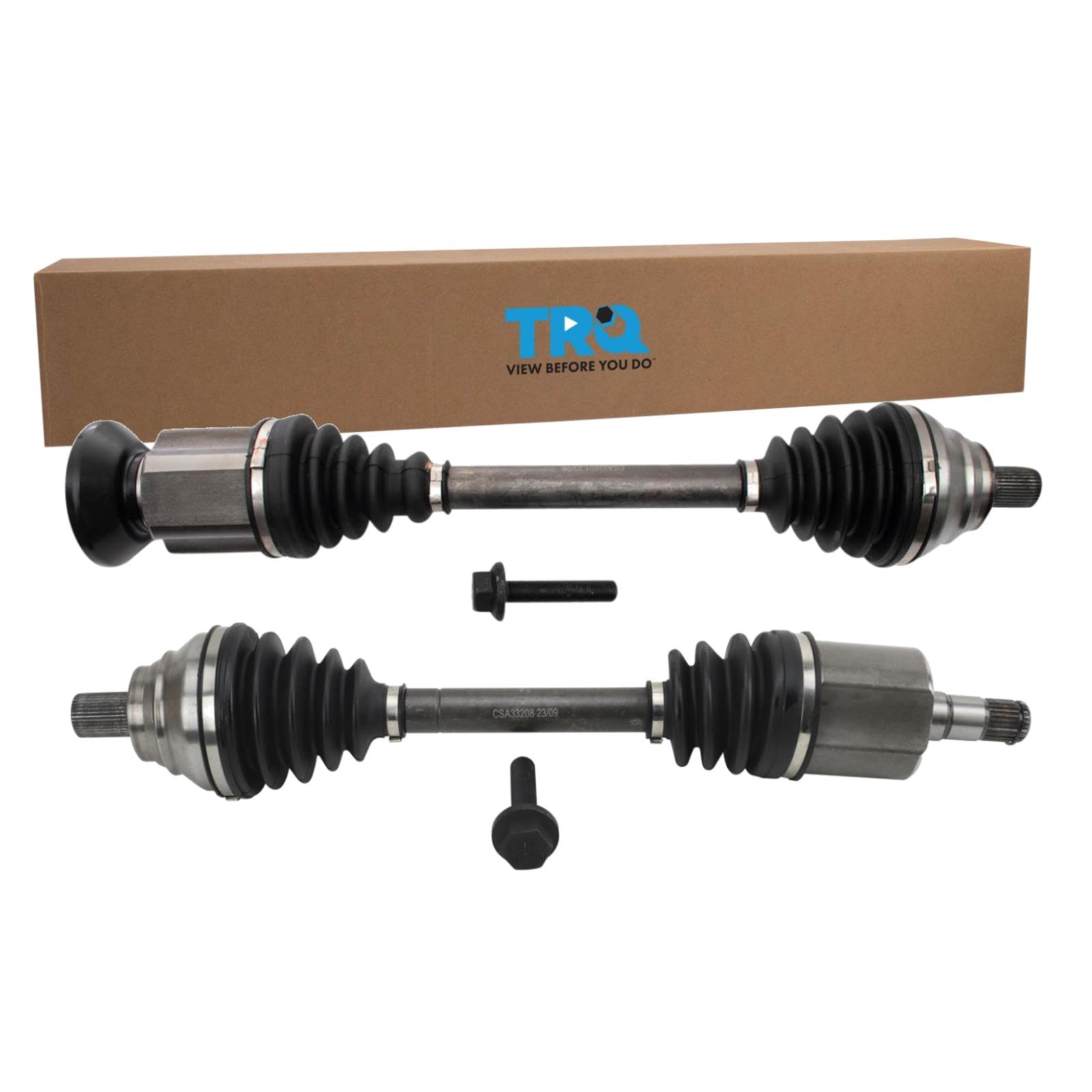 TRQ Front CV Axle Shaft Assembly Set Compatible with 2015-2018 Audi Q3 Quattro 2009-2017 Volkswagen Tiguan 2018 Tiguan Limited