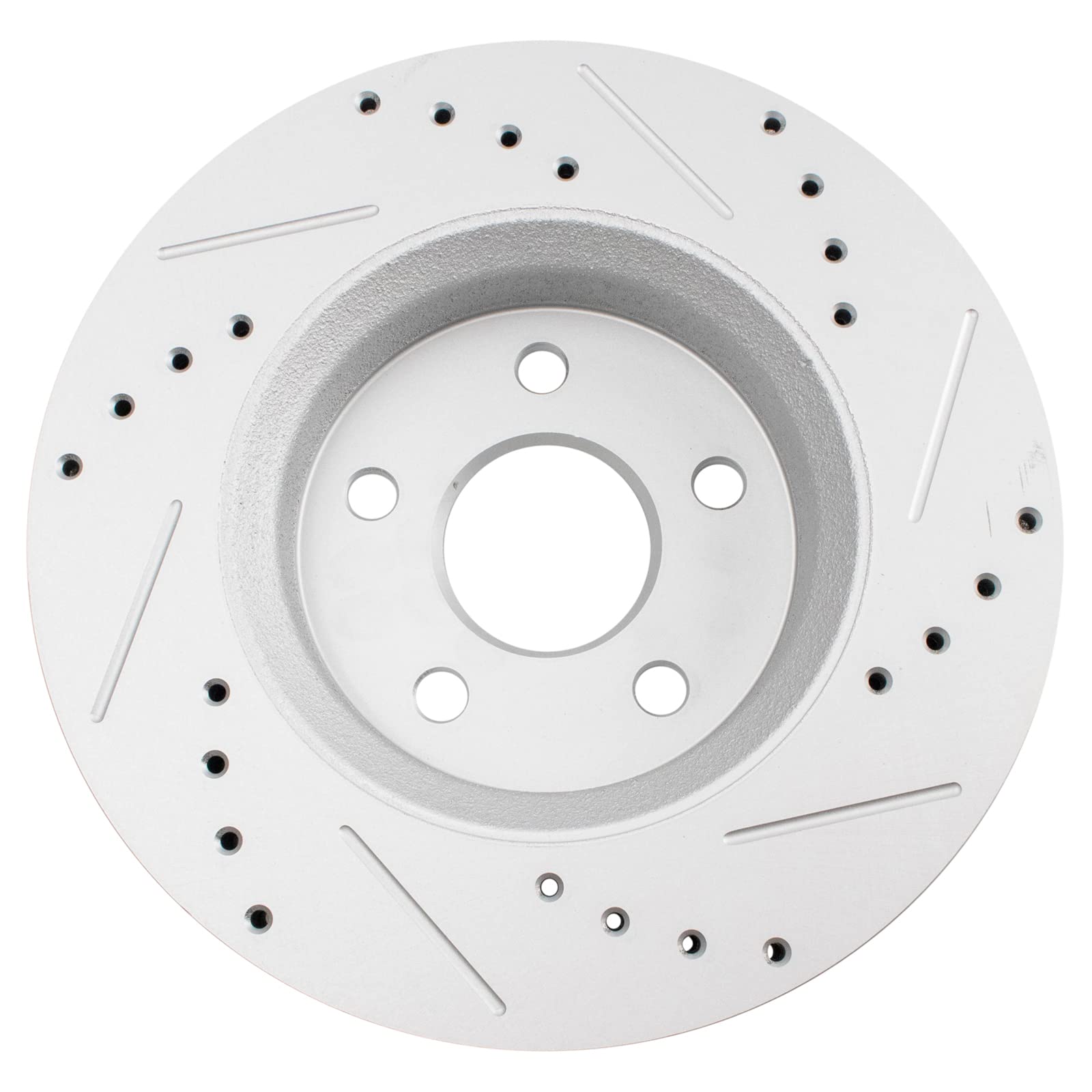 Trq Front Performance Brake Rotors Set Premium G-Coated Cross Drilled & Slotted Compatible With 2011-2020 Dodge Durango Jeep Gra