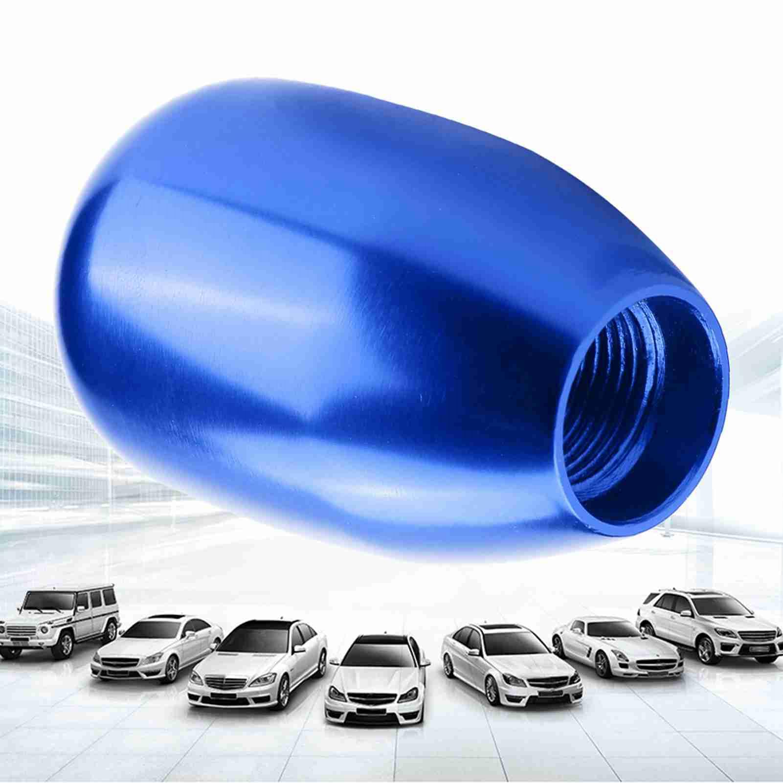 Aramox Gear Shift Knob, Car Universal Modification Manual Knob Gear Shift Head Shifter 6 Speed (Blue)