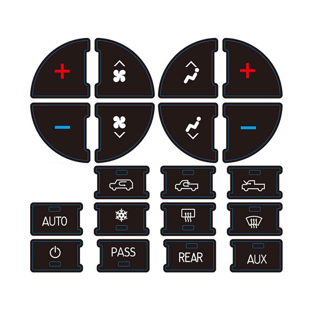 Pawaca Ac Dash Accents Button Sticker Repair Kit For Fixing Ruined Faded A/C Control Buttons - Decal Replacement Fits Select 07-