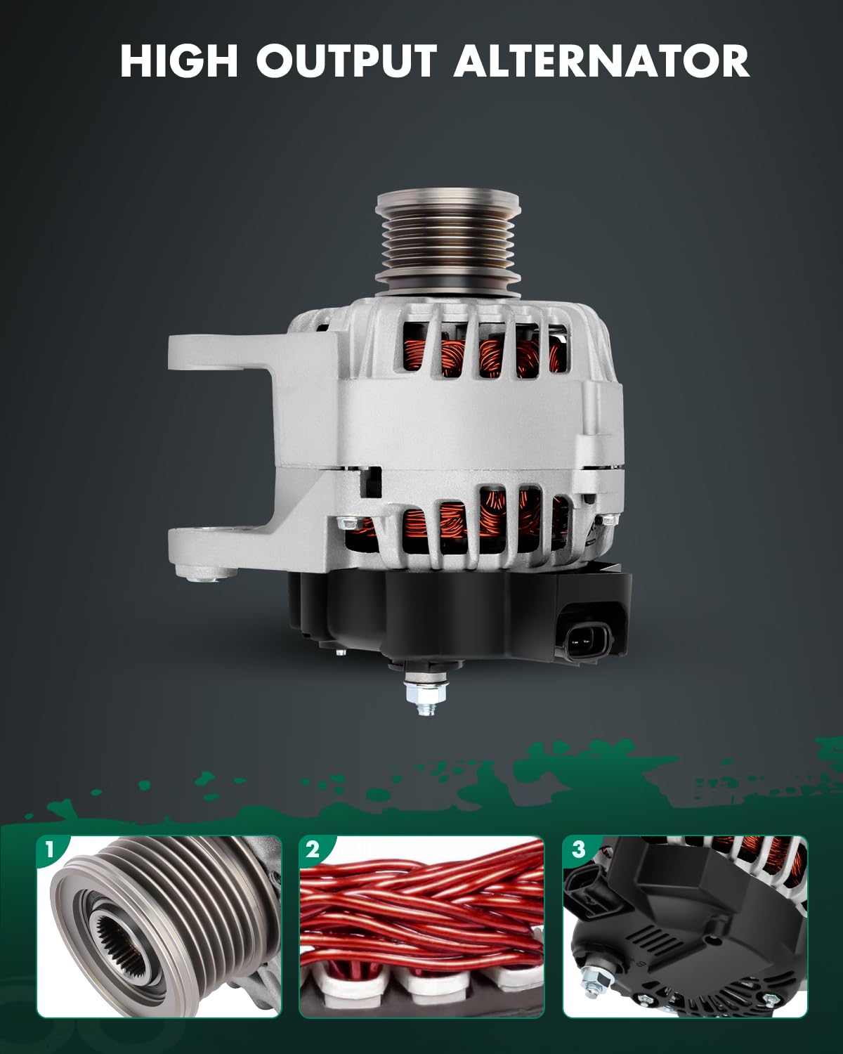 SCITOO Alternator 11673 Fit for Nissan Sentra 1.8L 1.8 2013 2014 2015 2016 2017 2018 2019 13 14 15 16 17 18 19 - AVA0169 400-401