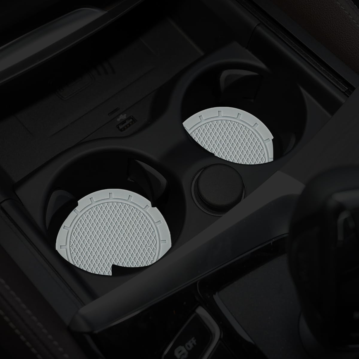 Cup Holder Coaster, 4 Pack 2.75 Inch Diameter Pvc Non-Slip Universal Insert, Durable Car Accessory For Most Interiors, Suitable