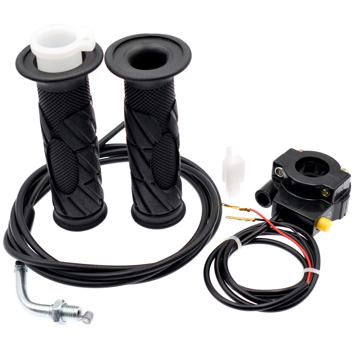Royitay 7/8 22Mm Twist Throttle Accelerator Handle Grips, 75' Long Throttle Cable, Kill Switch Set For 33Cc 43Cc 49Cc 50Cc Zooma Stand Up Gas Scooter Coleman Ct200U Mini Bike Motorized Bicycle