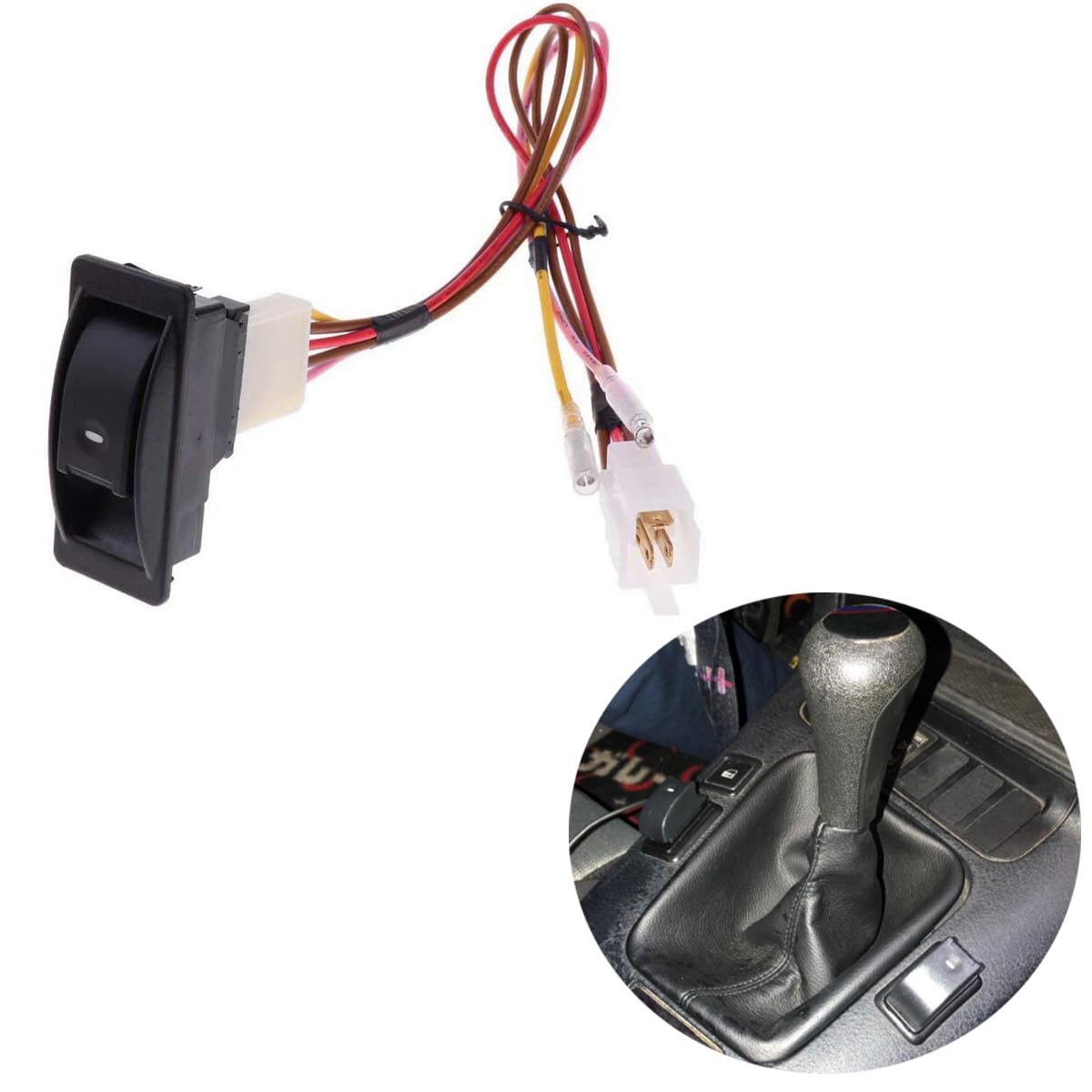 12V Universal Power Window Switch Kit, Wiring Harness Kit For 2 Door Vehicles,Diy Conversion To Power Windows