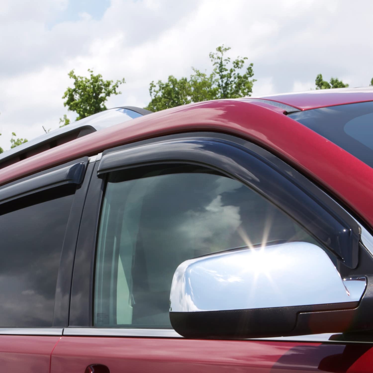 Auto Ventshade [Avs] Outside Mount Rain Guards For 2011-2024 Dodge Durango, 4 Pcs. | Window Vent Visors - Smoke | 94267