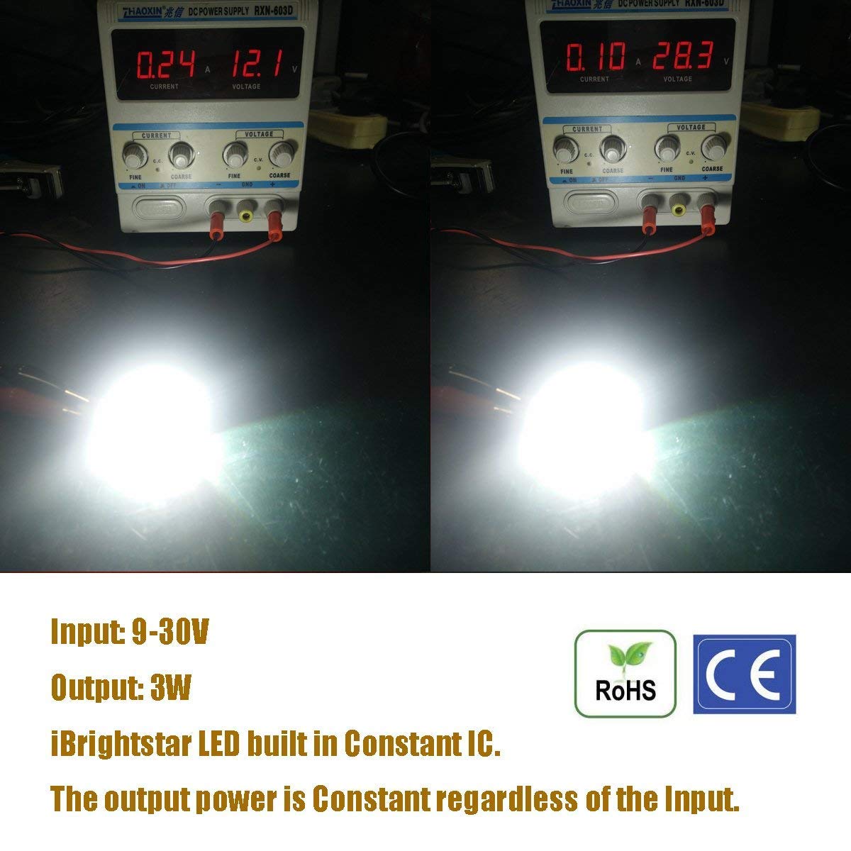 Ibrightstar Newest 9-30V Super Bright Error Free 921 T15 912 W16W Led Bulbs With Projector Replacement For Back Up Reverse Light