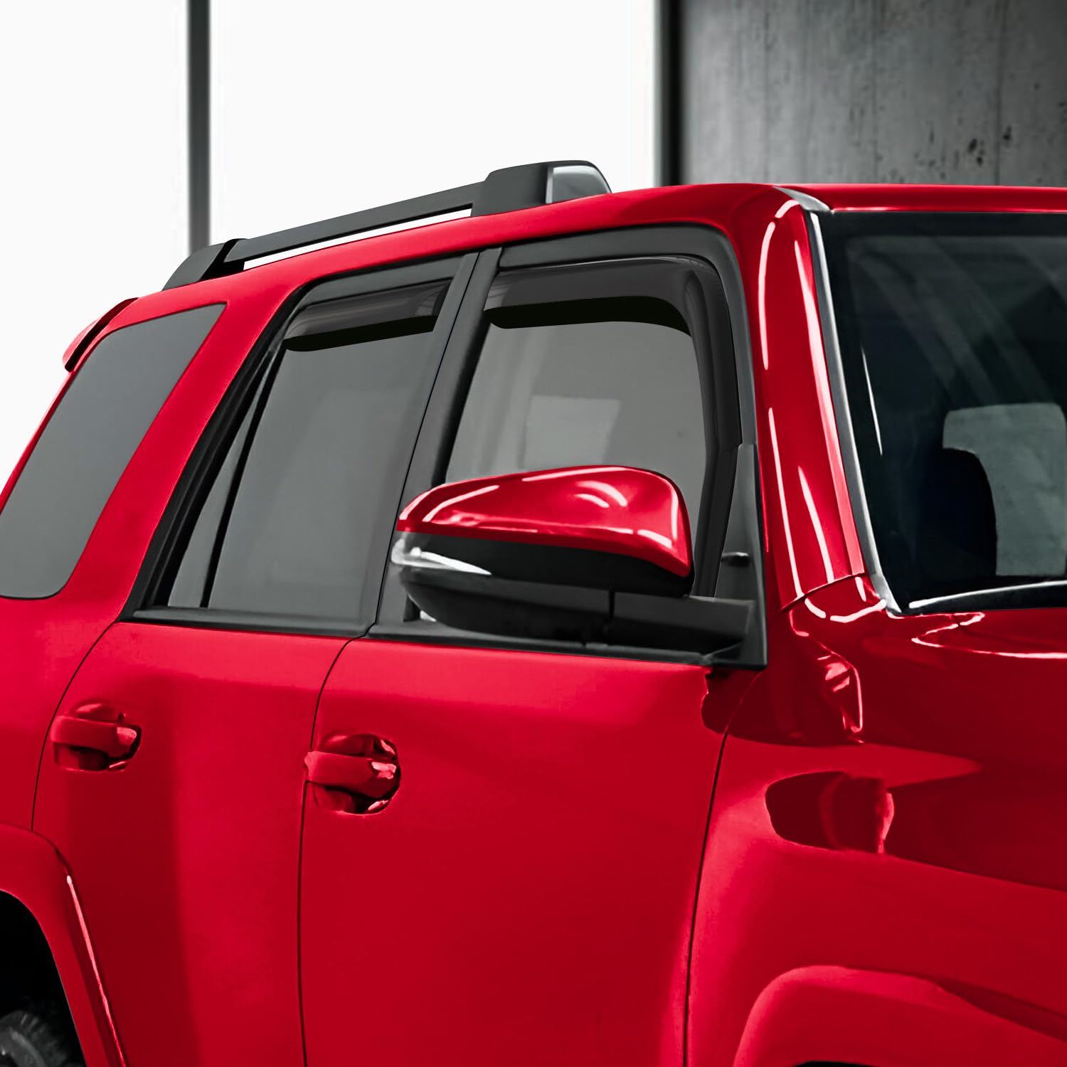 Voron Glass In-Channel Extra Durable Rain Guards For Chevrolet (Chevy) Silverado 2500Hd/3500Hd 2015-2019 Crew Cab, Window Deflec
