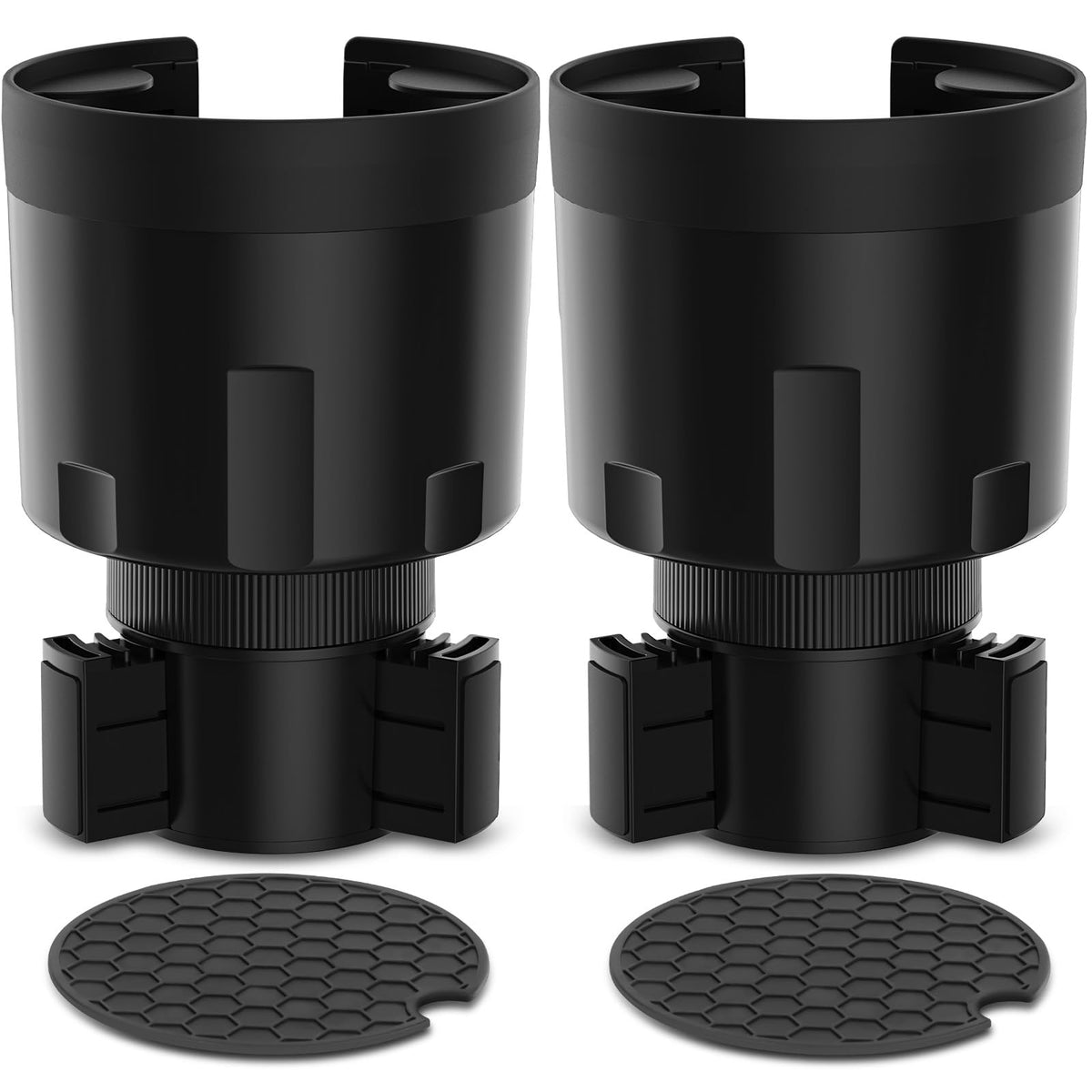 Aujen Cup Holder Expander For Car - Upgraded Extender Cup Holder W/Offset Option, Adjustable Car Cup Holder Expander, Versatile 