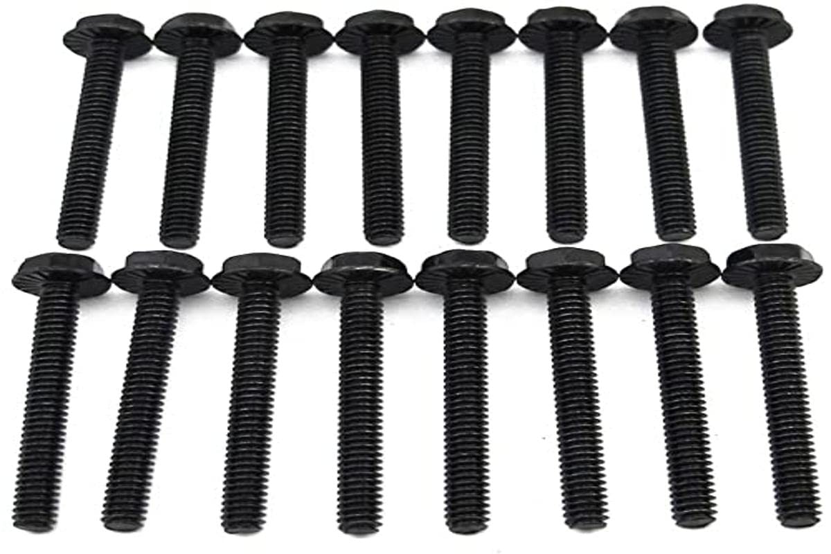 Xspc Radiator Screw Set, #6-32 Unc, 30Mm, Black, 16-Pack