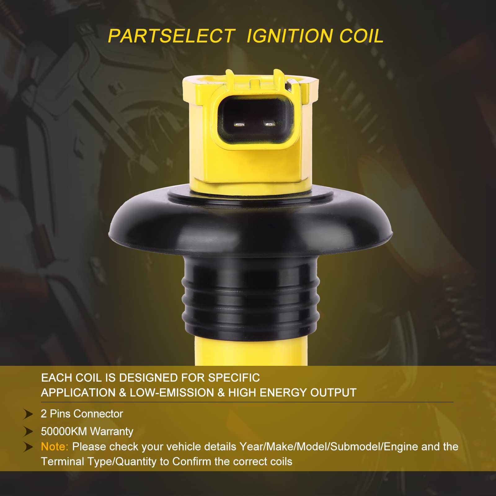 Partselect 3Pcs Ignition Coil Pack 420664020 296000307 290664020 Replacement For Seadoo Gtx Rxp Rxt Gti Gts Wake 130 155 185 215