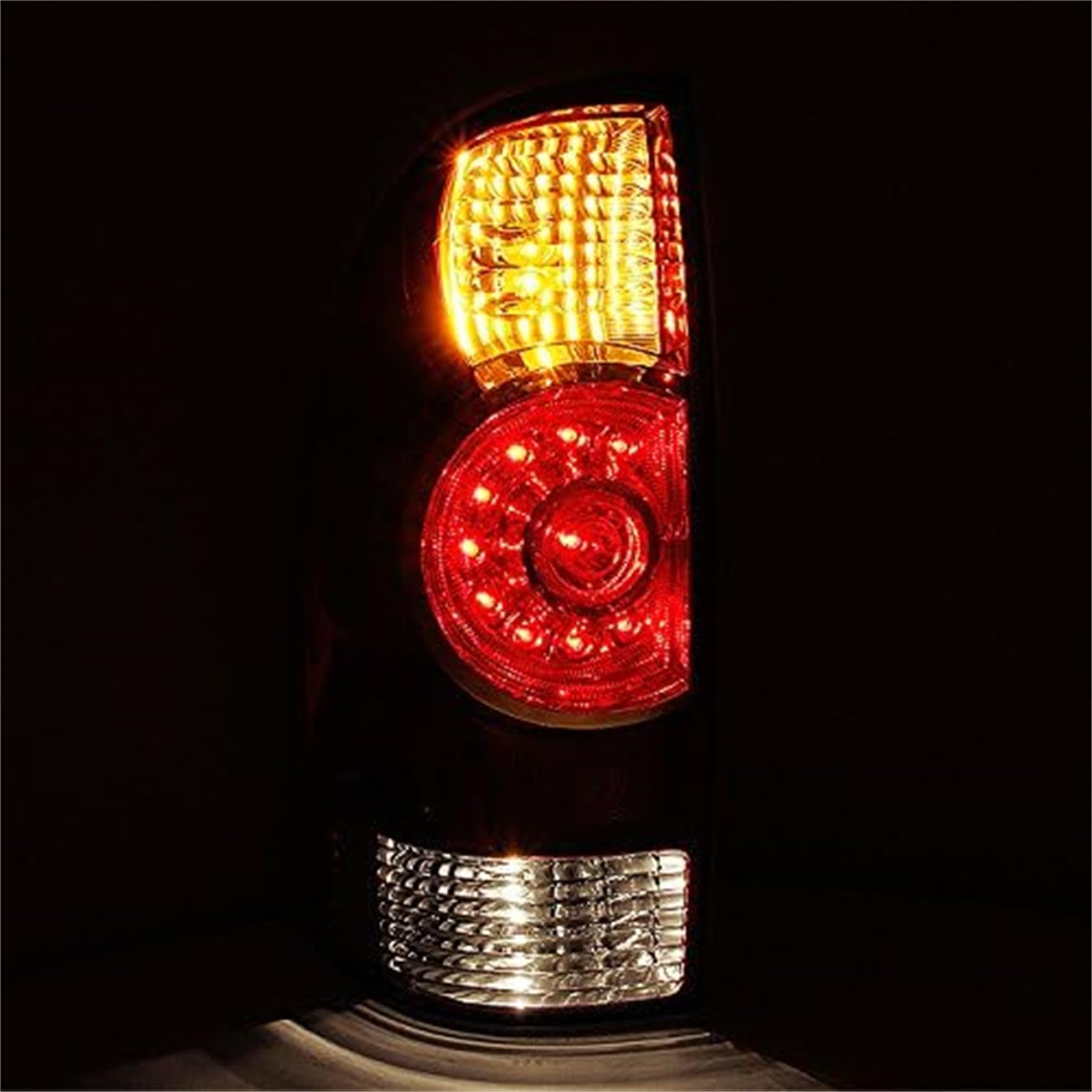 Waltyotur Replacement For 2005-2015 Tacoma Pickup Truck Red Clear Rear Tail Lights Brake Lamps Driver Side Replacement