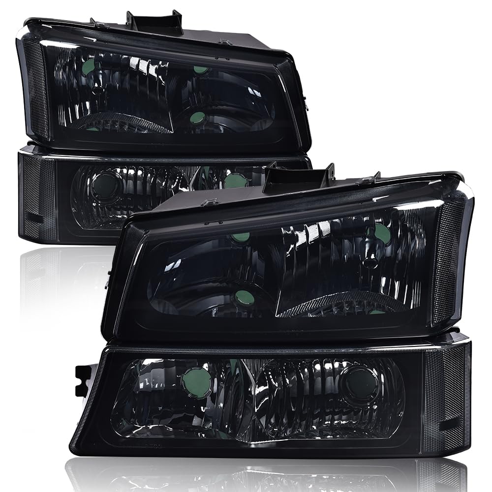 Pit66 Headlights Assembly, Compatible With Chevy Silverado 1500 2500 3500 Hd Models 03-06/ Compatible With Avalanche 1500 2500 0